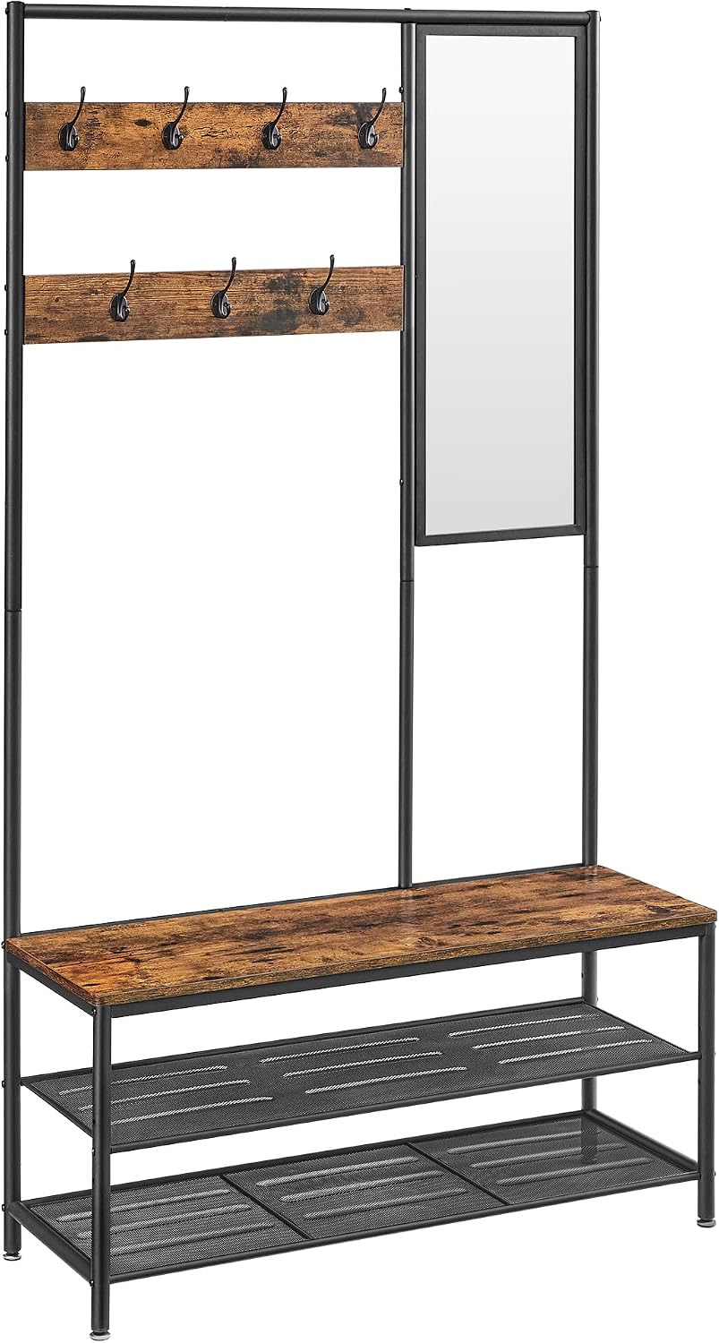 Detalle de VASAGLE HSR415B01 Appendiabiti con Scarpiera 35x98x180 cm
