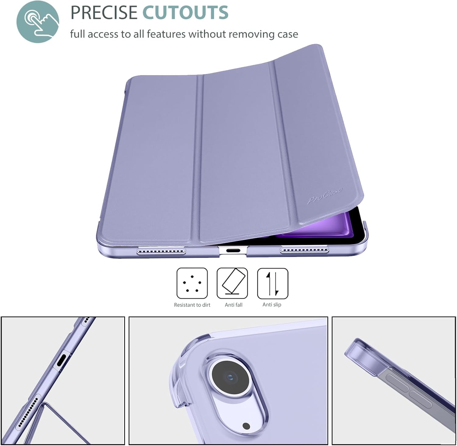 Thumbnail 5 de ProCase Smart Case Hard Back for iPad Air 11-inch (M4/M3/M2) & iPad Air 10.9-inch (4th/5th) – Purple