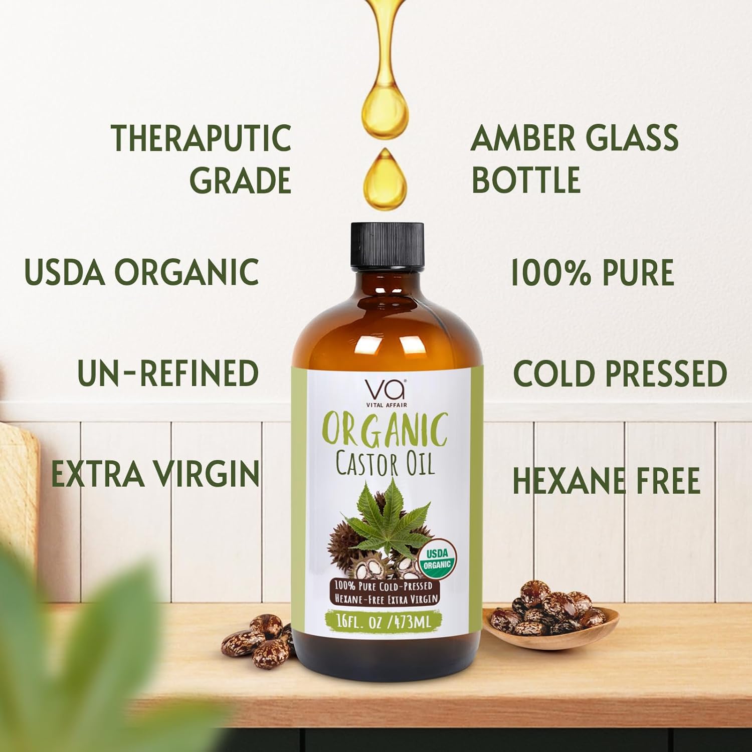Thumbnail 1 de VITAL AFFAIR Pure Castor Oil 16oz