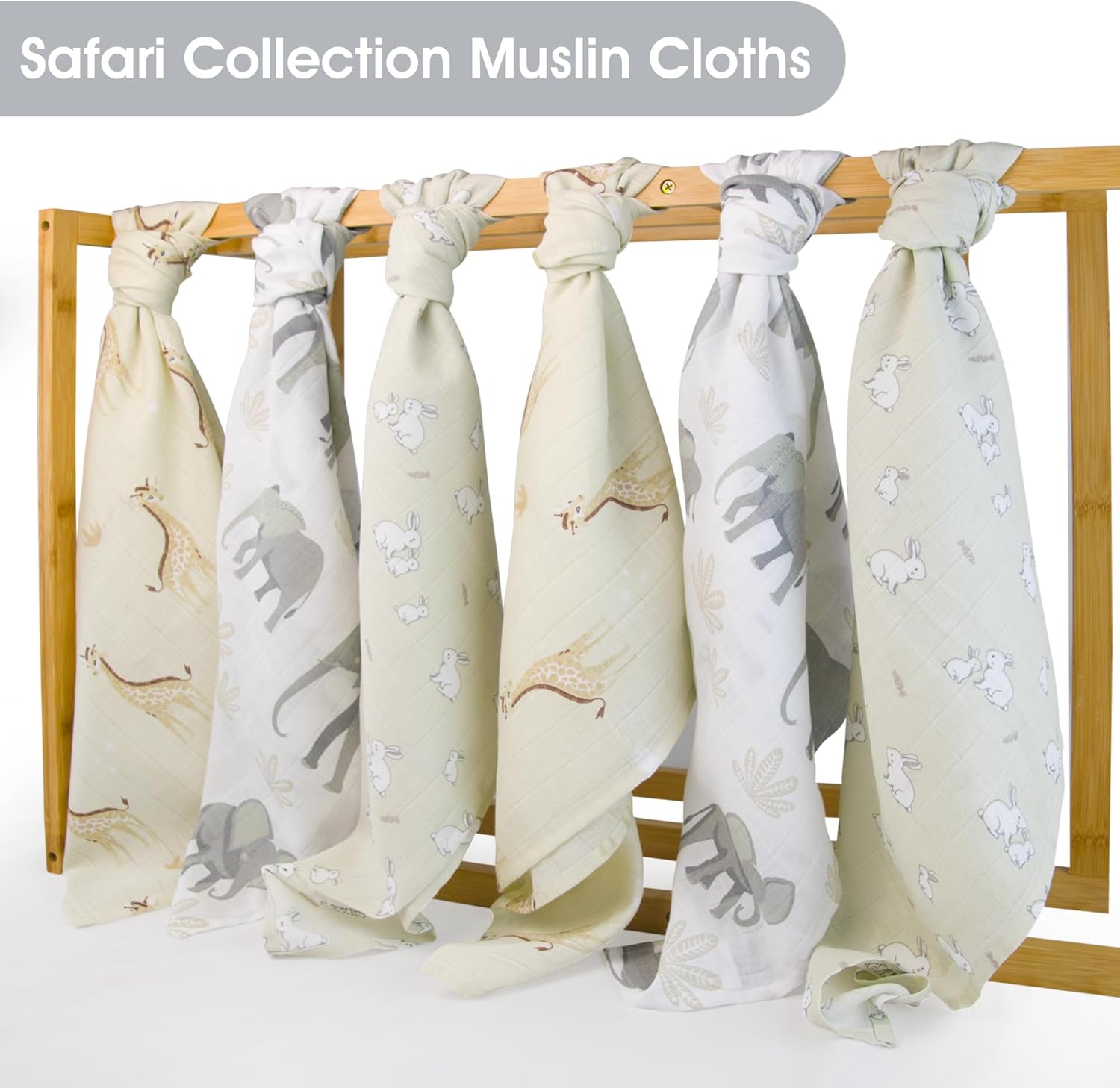 Detalle 2 de Large Baby Muslin Cloths Pack of 6 70 x 70 cm