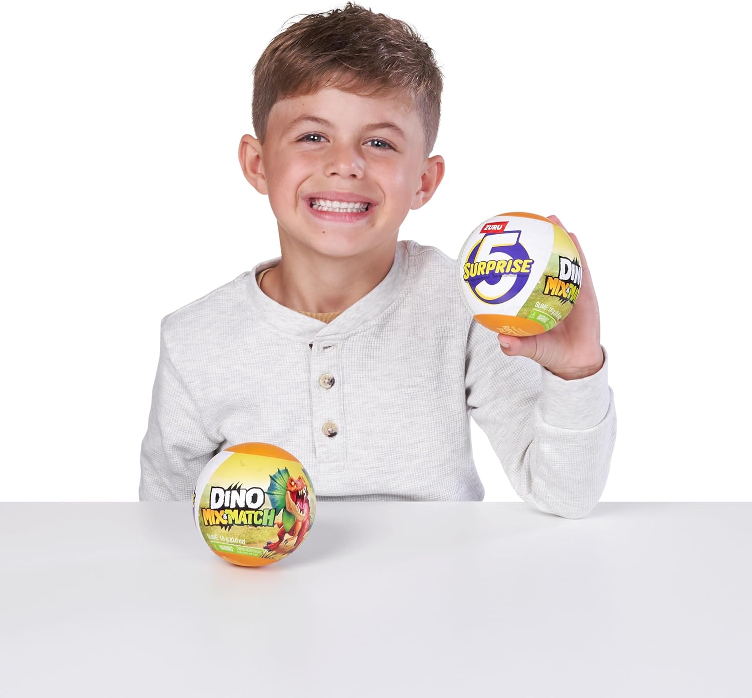 Detalle de 5 Surprise Dino Mix & Match di ZURU – Due capsule per creare dinosauri leggendari