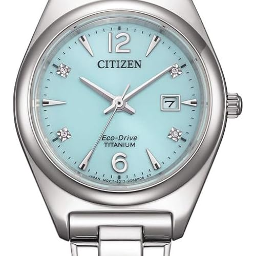 Thumbnail 2 de Citizen Orologio da donna Eco-Drive 32025930, cinturino titanio argentato, quadrante blu