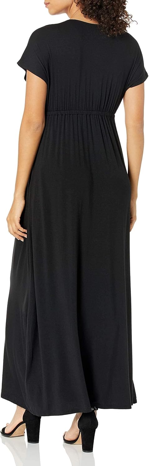Thumbnail 2 de Amazon Essentials Damen tailliertes Maxikleid mit Glockensaum, Schwarz (Übergrößen), Gr. L