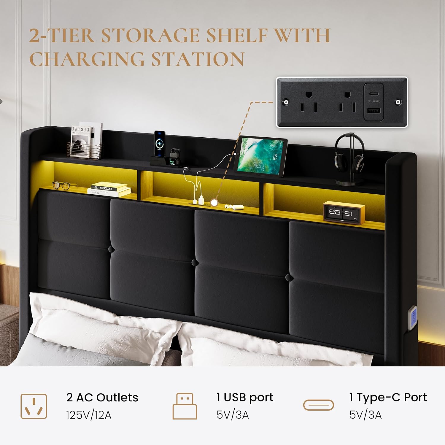 Thumbnail 4 de SHA CERLIN Queen Bed Frame