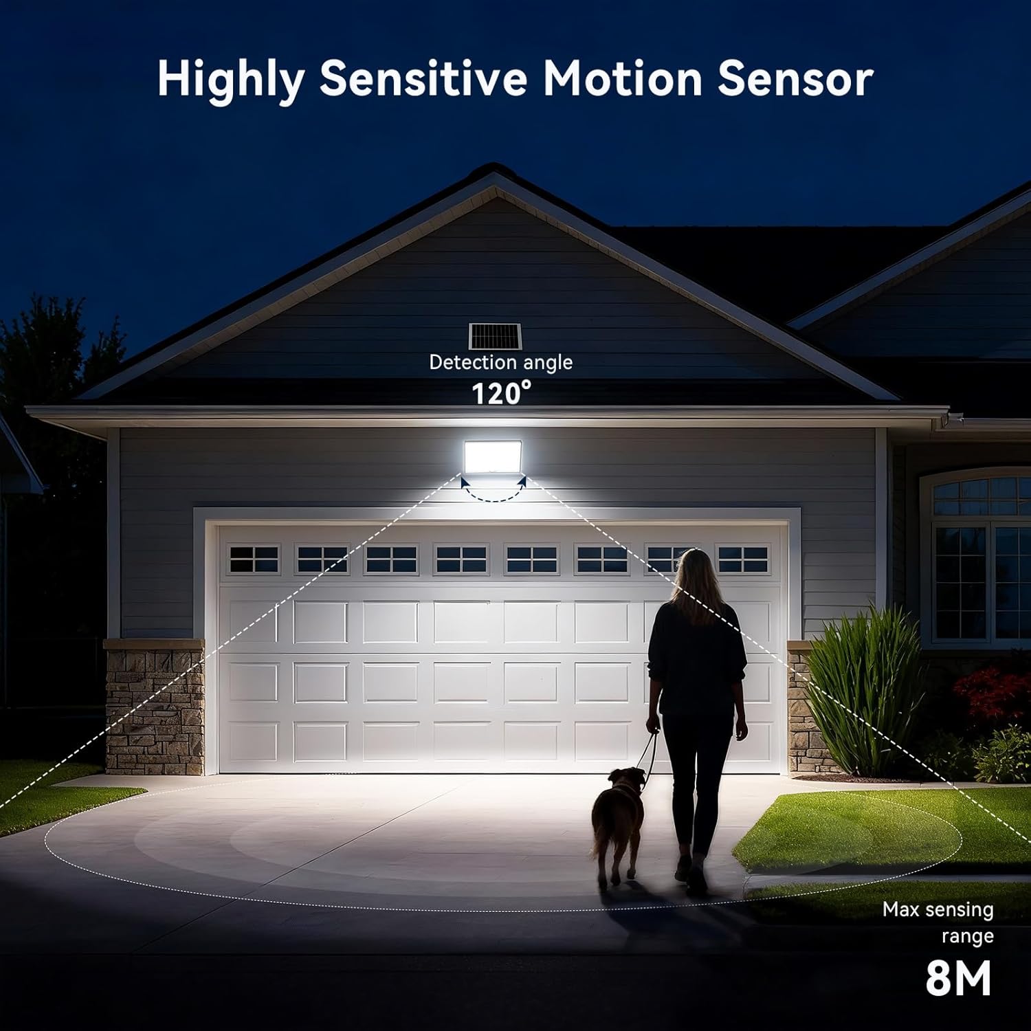 Thumbnail 3 de Wudyfei Solar Security Lights Outdoor (204 LED) with PIR Motion Sensor, 3 Modes, IP65