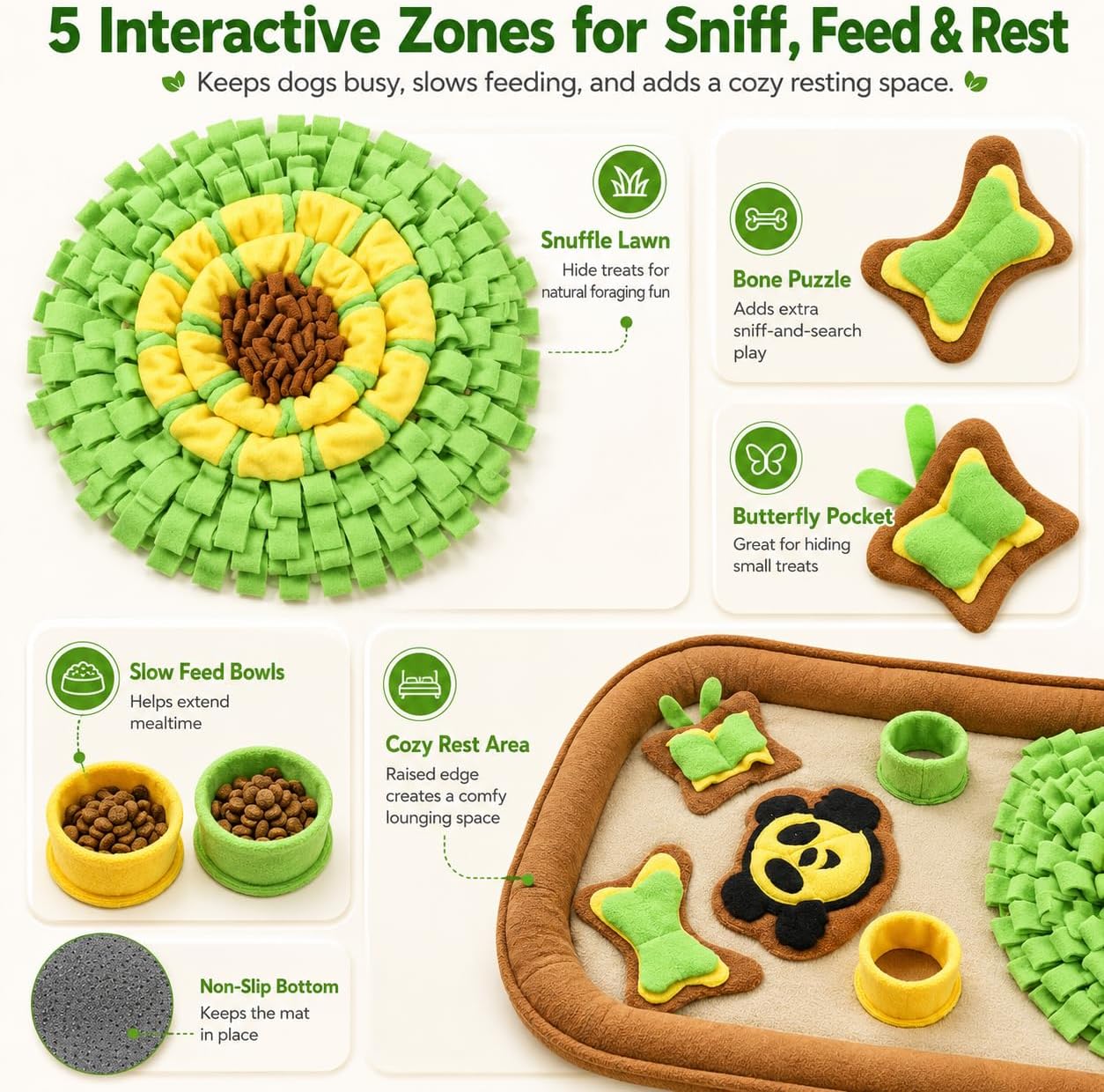 Thumbnail 2 de Dog Snuffle Mat and Bed Mat, 28.3-Inch
