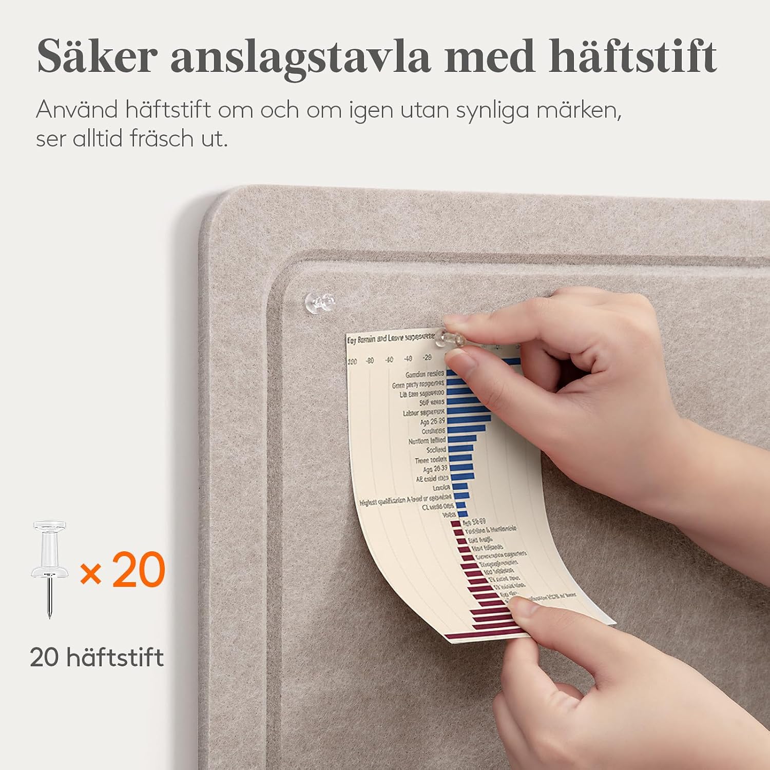 Thumbnail 1 de Lifewit 25111 vikbar filtanslagstavla, självhäftande, 57 x 37,5 cm
