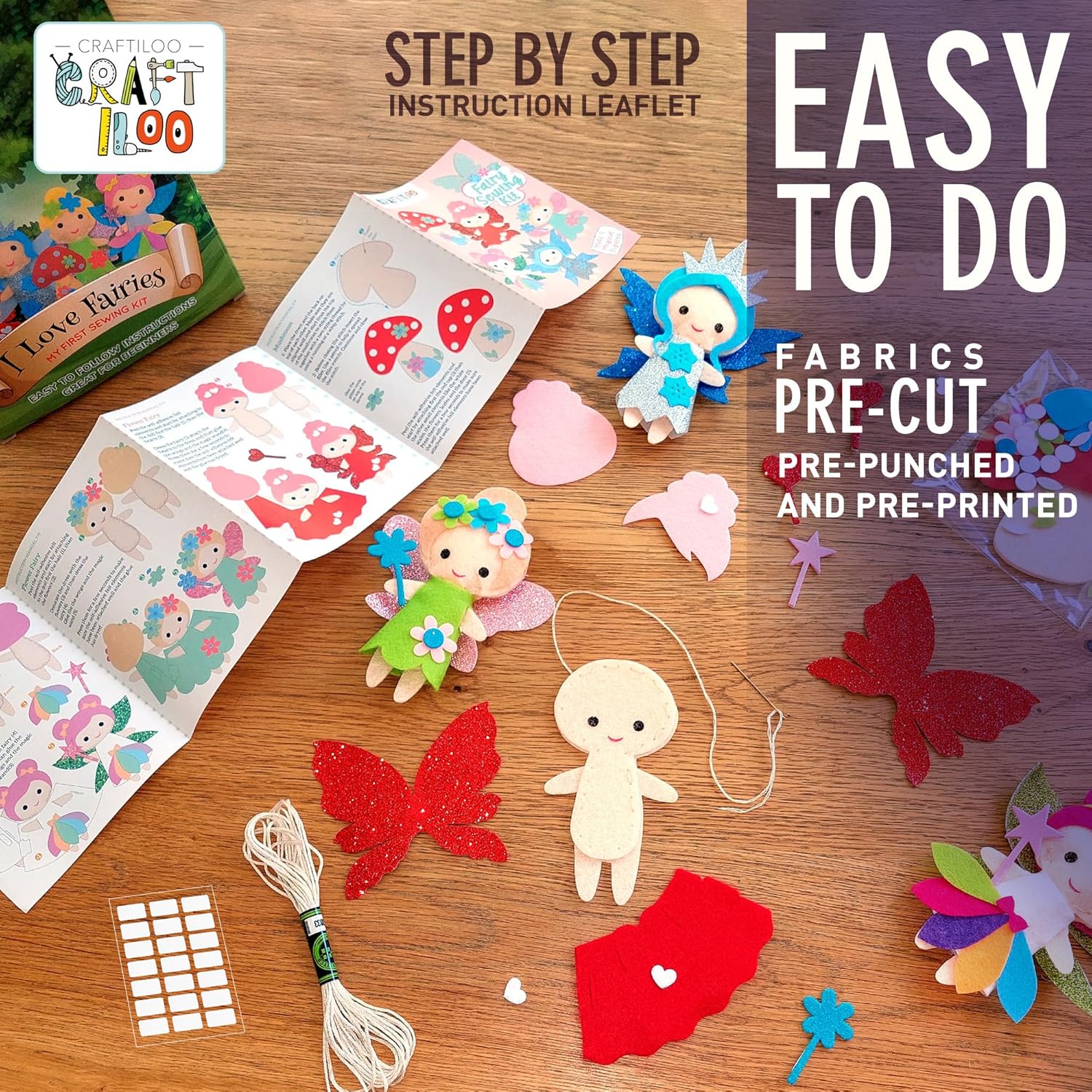 Detalle 1 de Fairy Sewing Kit for Ages 5