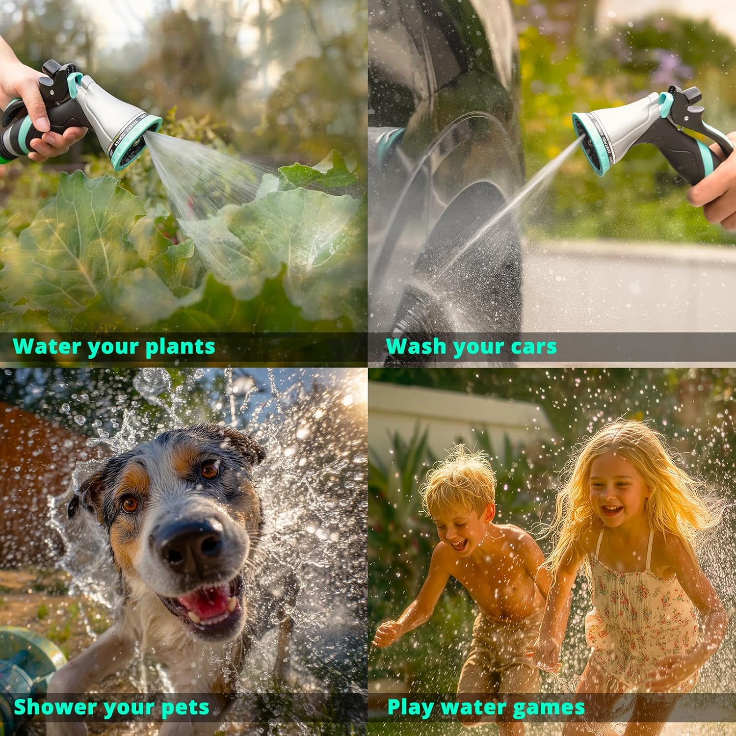 Thumbnail 6 de QUOBAS HN11 Metal Garden Hose Nozzle, 10 Spray Patterns and Flow Control