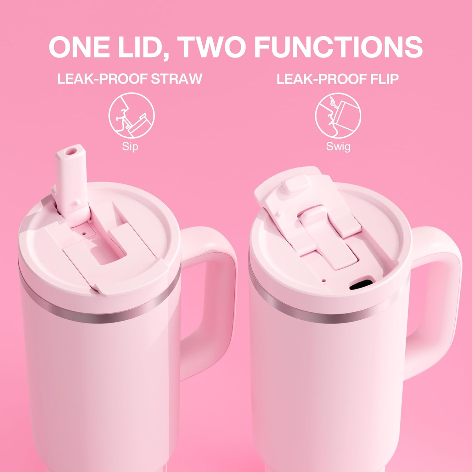 Detalle de 40 oz Insulated Tumbler with Handle 🥤
