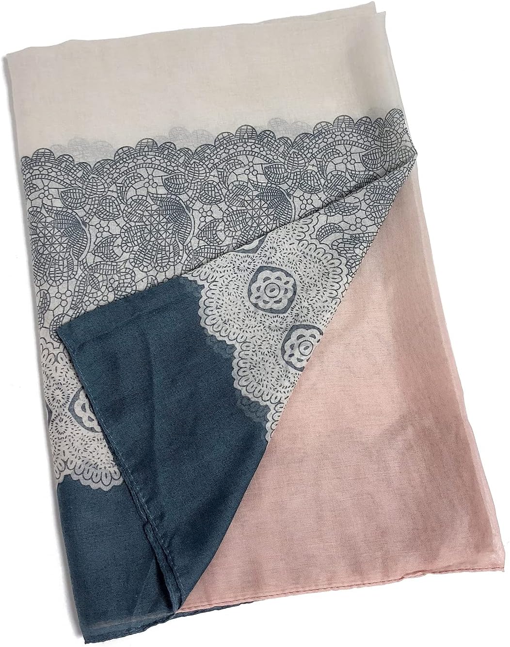 Thumbnail 6 de DAMILY Foulard Femme – Motif Dentelle, Écharpe Châle Doux et Léger en Voile de Coton