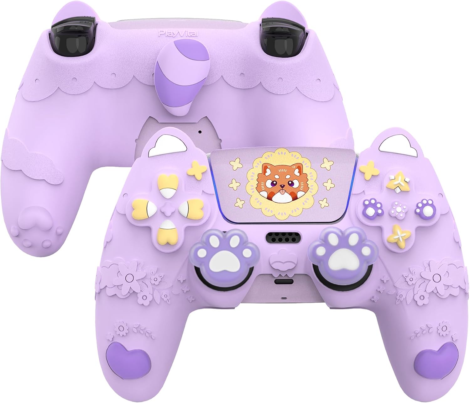 Detalle de PlayStation controller silicone cover with panda grip