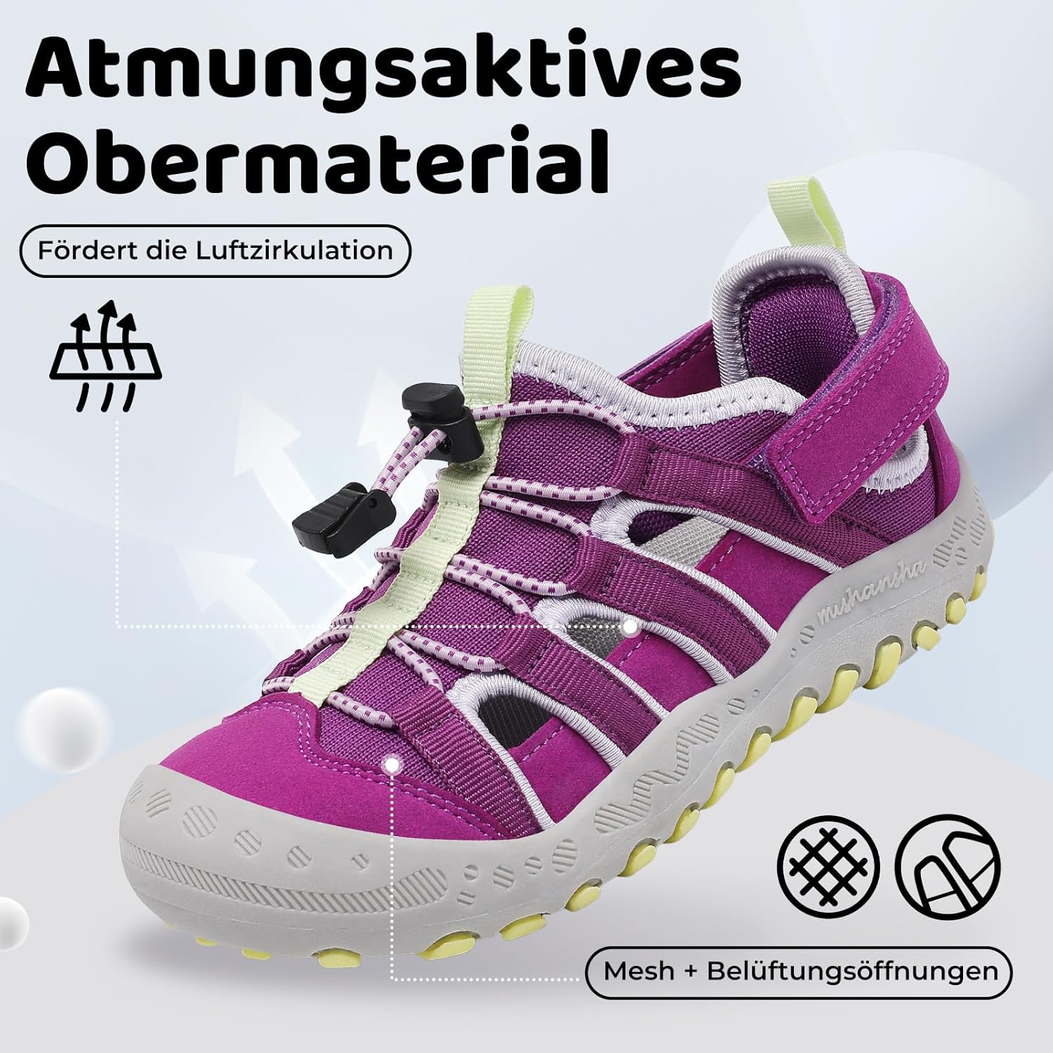 Thumbnail 3 de Mishansha Kinder-Sandalen: Outdoorschuhe mit geschlossener Zehenkappe, atmungsaktivem Mesh und rutschfester Sohle