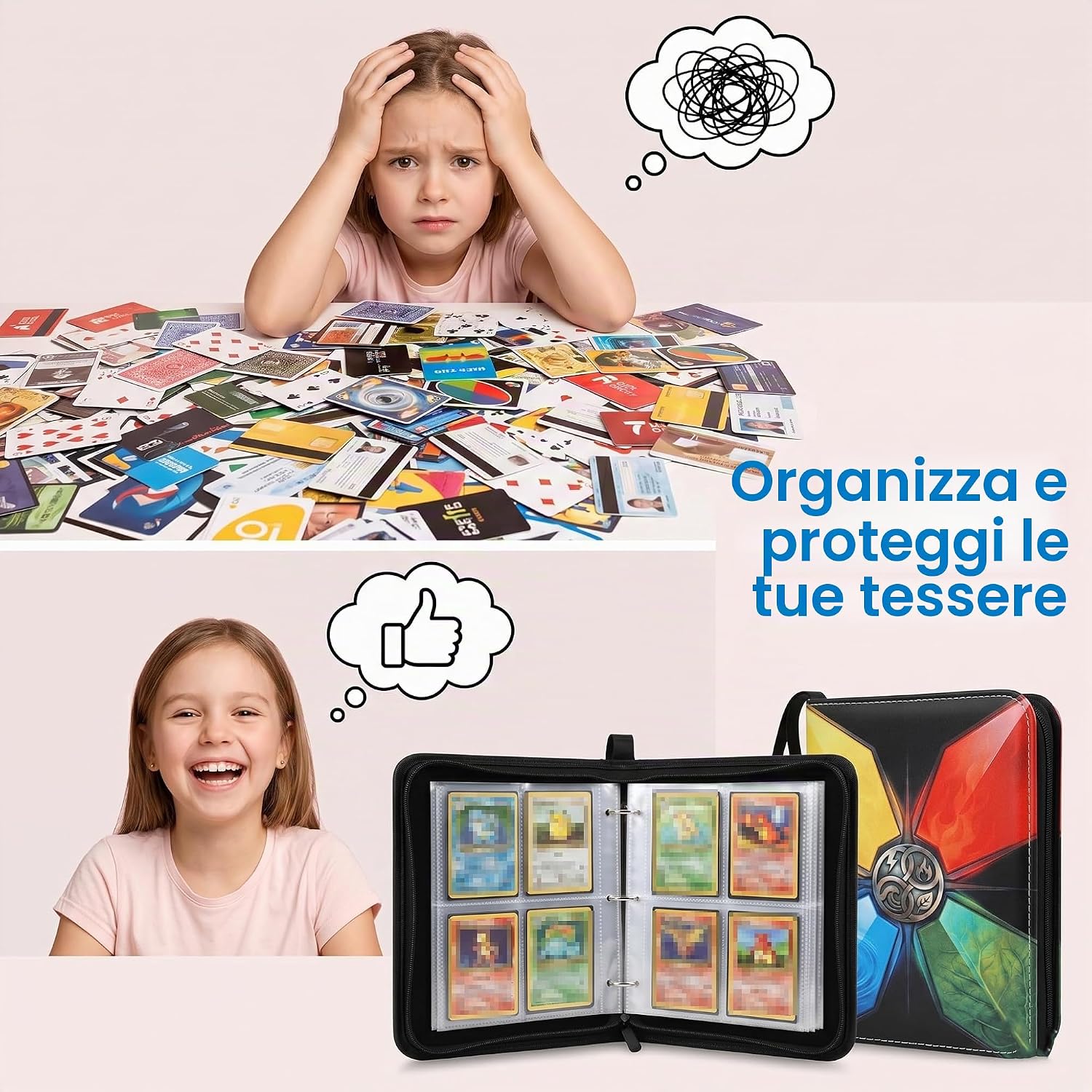 Detalle de KORVORIA Album Porta Carte – 440 Tasche, 55 Pagine, PU resistente