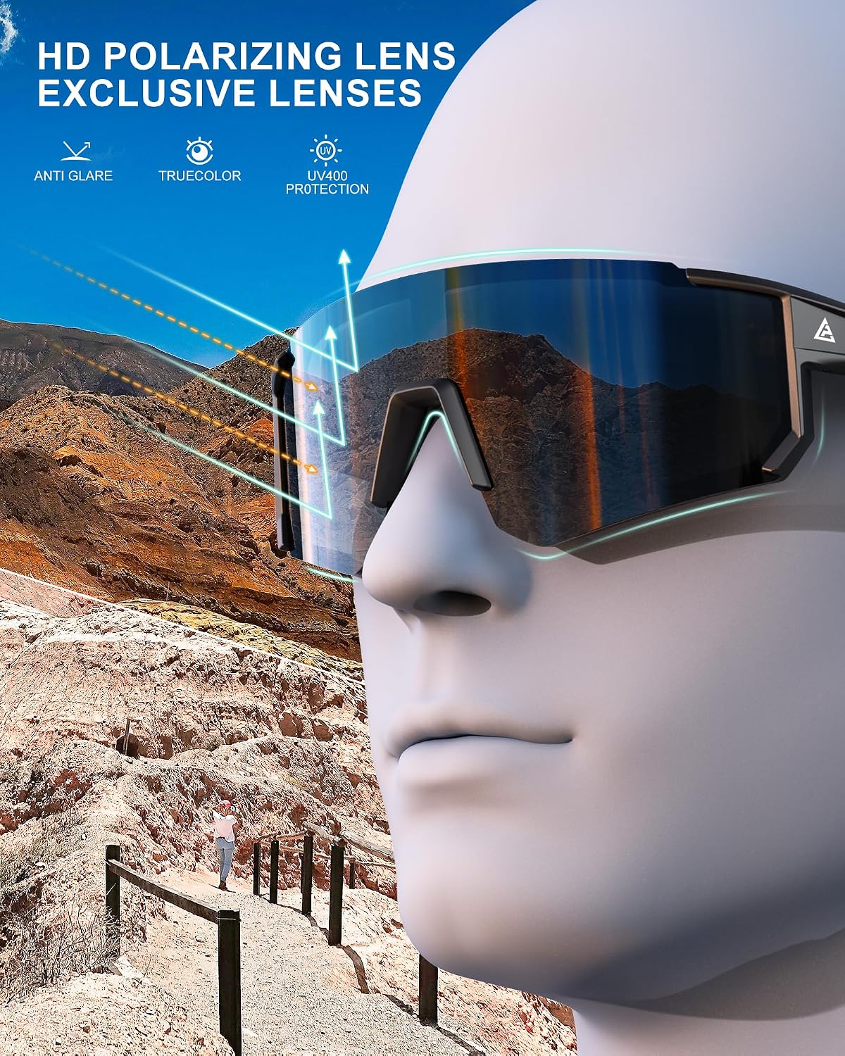 Thumbnail 6 de QALLY Polarized Sports Sunglasses for Men and Women