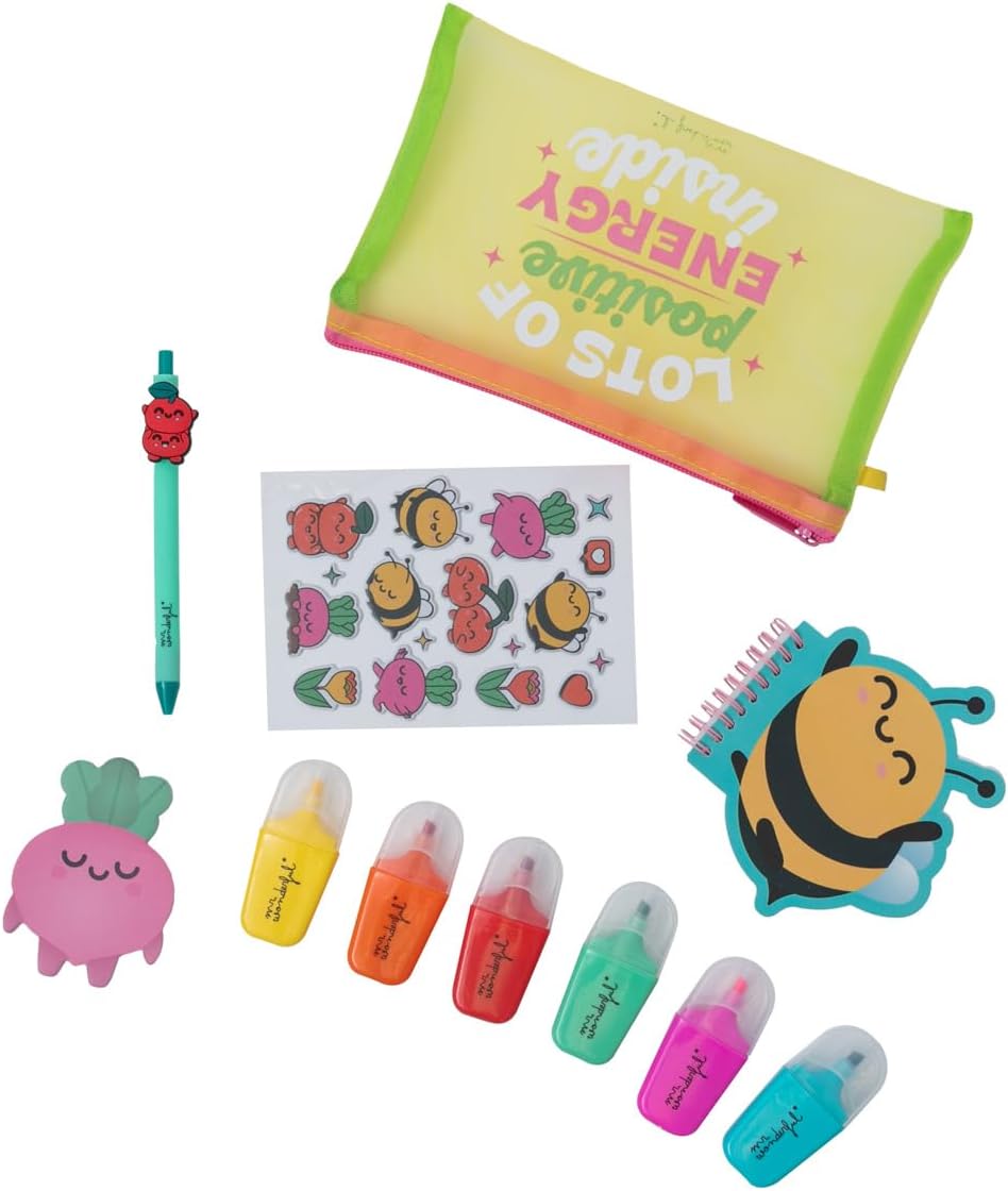Thumbnail 2 de Mr.Wonderful Étui à crayons et accessoires – Beetroot, abeille et cerises, énergie positive