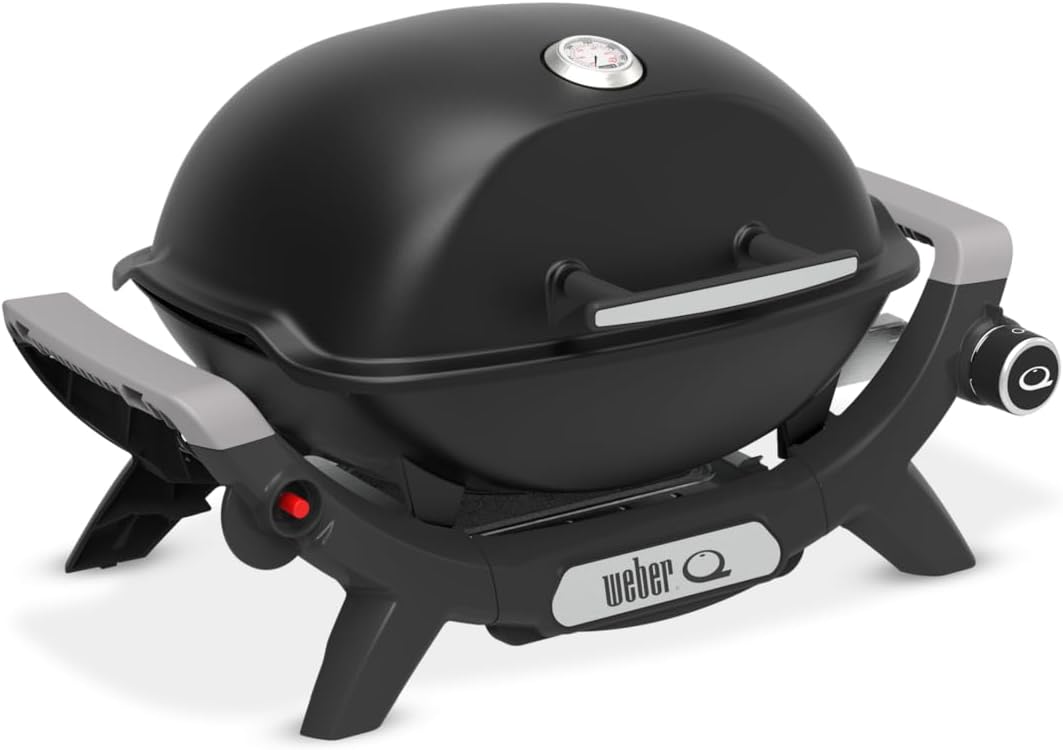 Detalle de Weber Q 1100N Gasgrill: Tragbarer Allrounder für Camping, Terrasse und Balkon