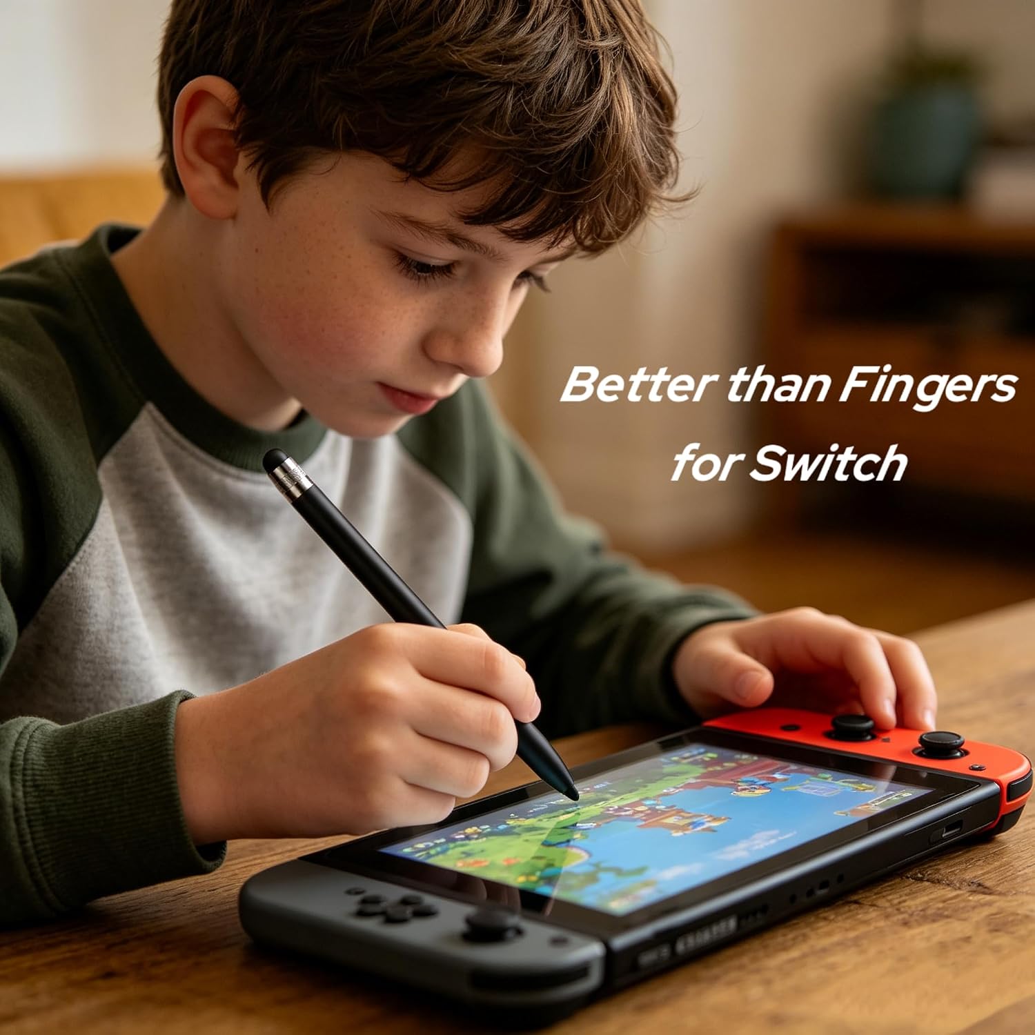 Detalle 2 de Digiroot Stylus Pen 4er-Set mit austauschbaren Spitzen – kabelloser Touchscreen-Stift kompatibel mit Switch, iPad, Android und Co.