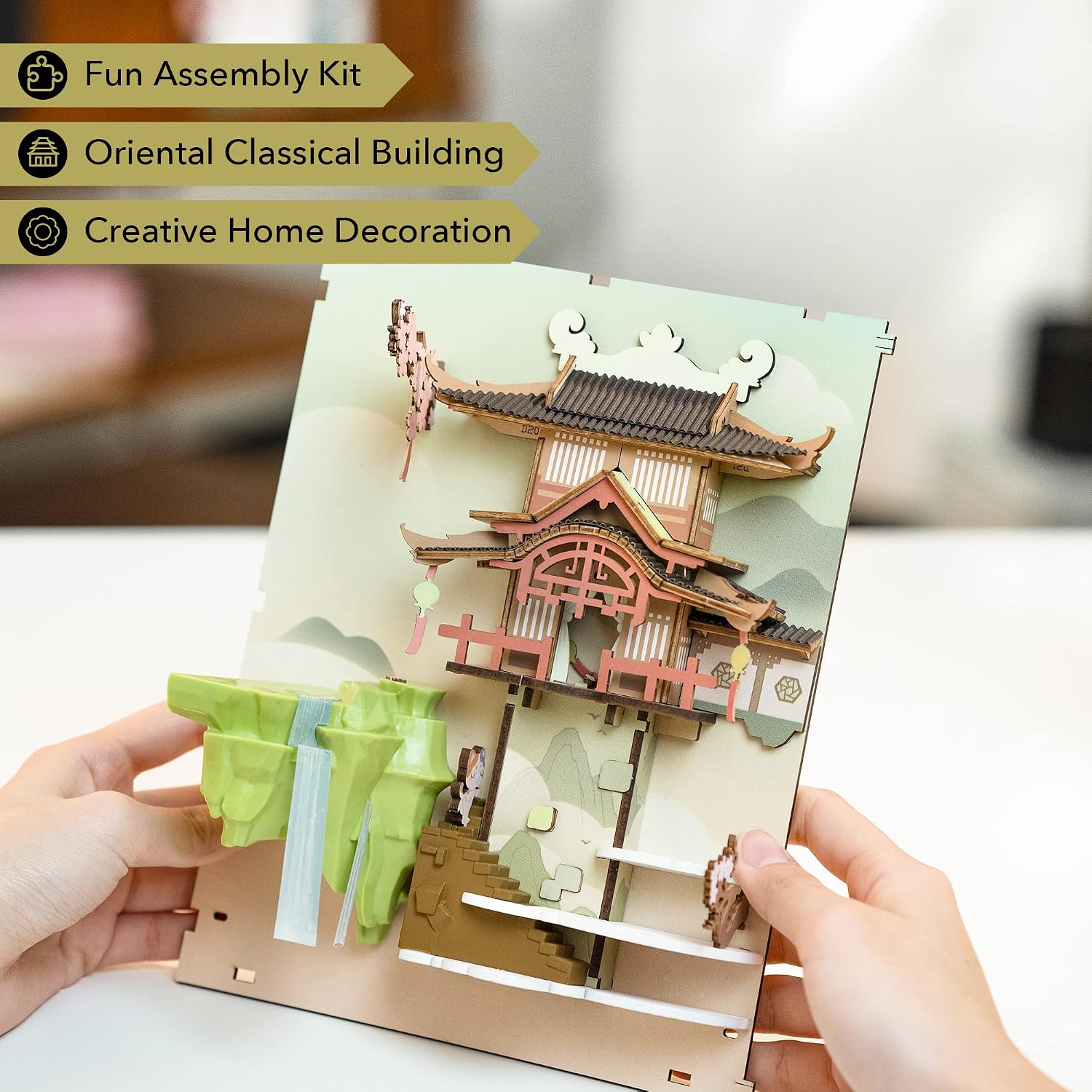 Detalle 2 de Rolife Book Nook Kit for Adults – Falling Sakura DIY Miniature with LED Light