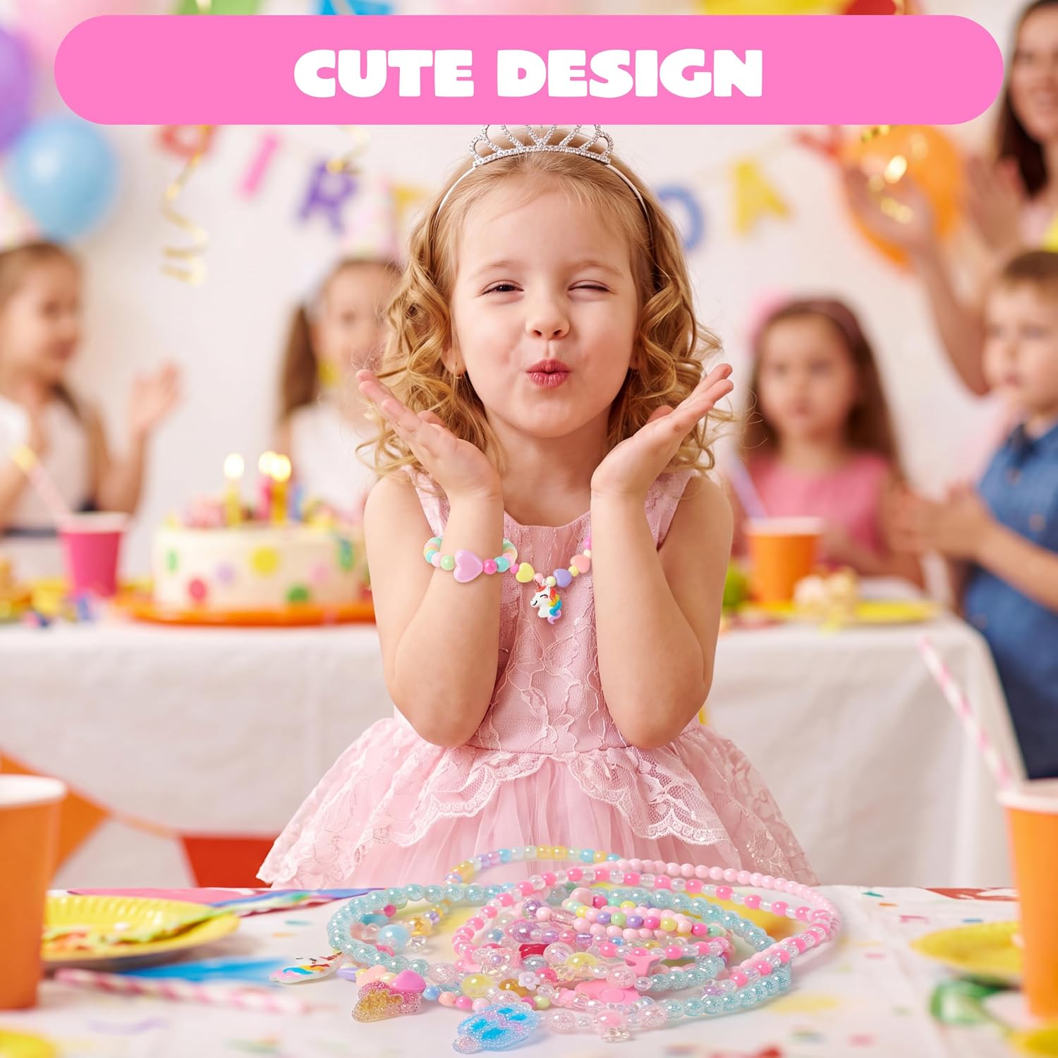 Detalle 2 de JOYIN Kids Unicorn Jewelry Set, 10-Piece