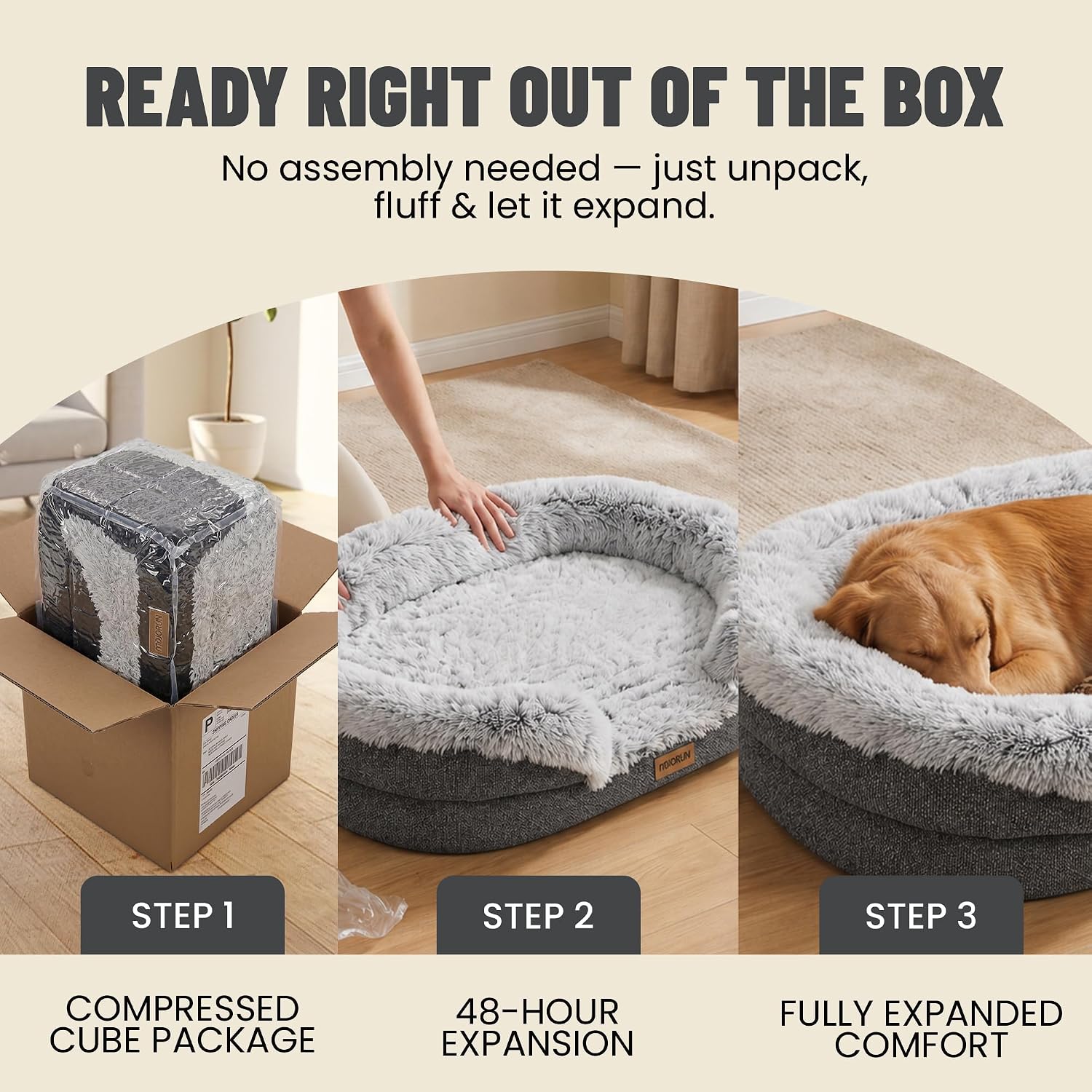 Thumbnail 6 de Miorun Orthopedic Dog Bed, 43-Inch