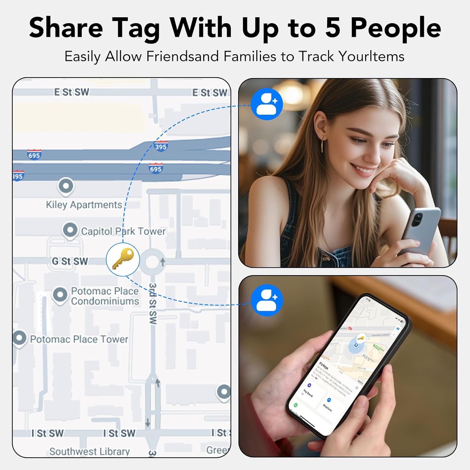 Detalle de Smart Tracker 4 pezzi: Localizzatore Bluetooth compatibile con Find My, IP67 e batteria sostituibile
