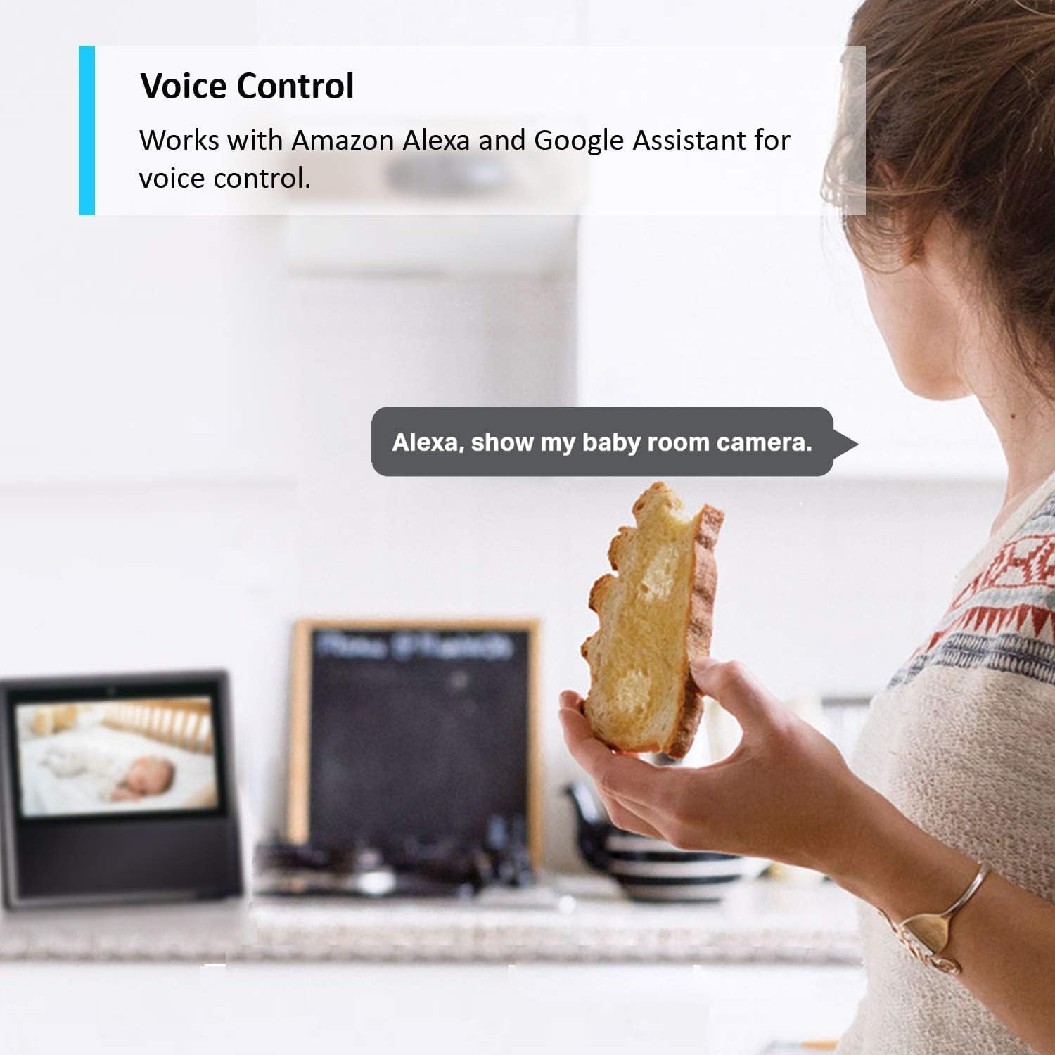 Thumbnail 4 de Tapo C100 Wi‑Fi Baby Monitor Smart Camera (Indoor CCTV) with 1080p, Night Vision & 2‑Way Audio