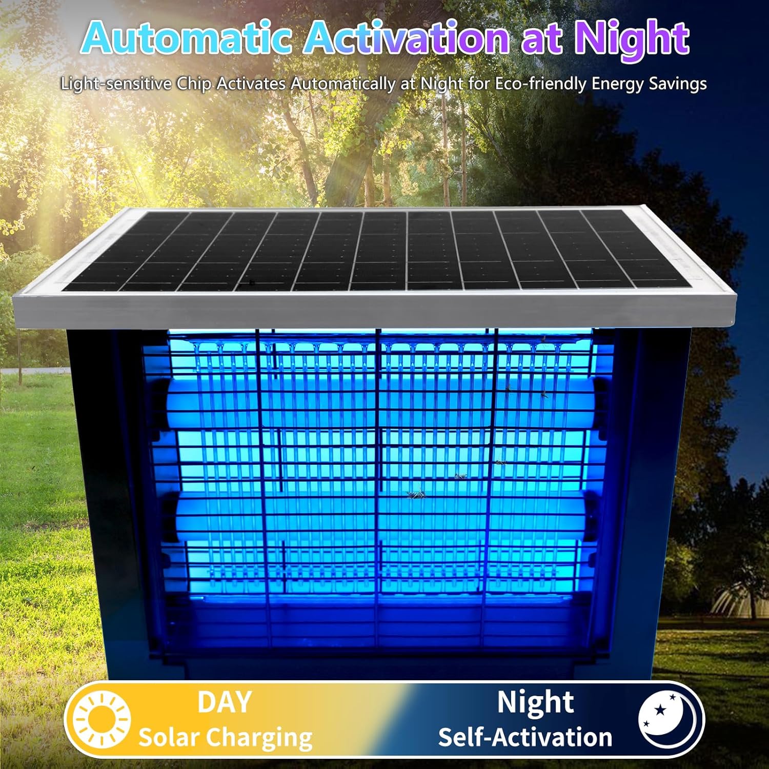 Thumbnail 2 de Powerful Solar Bug Zapper for 2000 sq ft with 13 ft Extension Cord