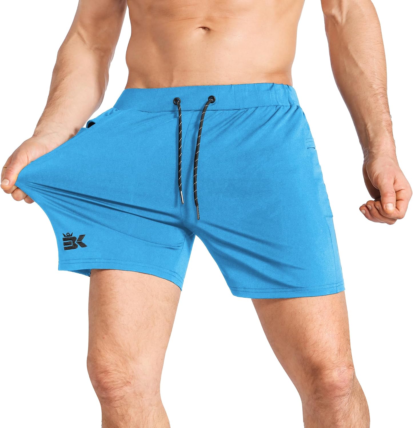 Thumbnail 6 de Mens stretch gym shorts with zip pocket