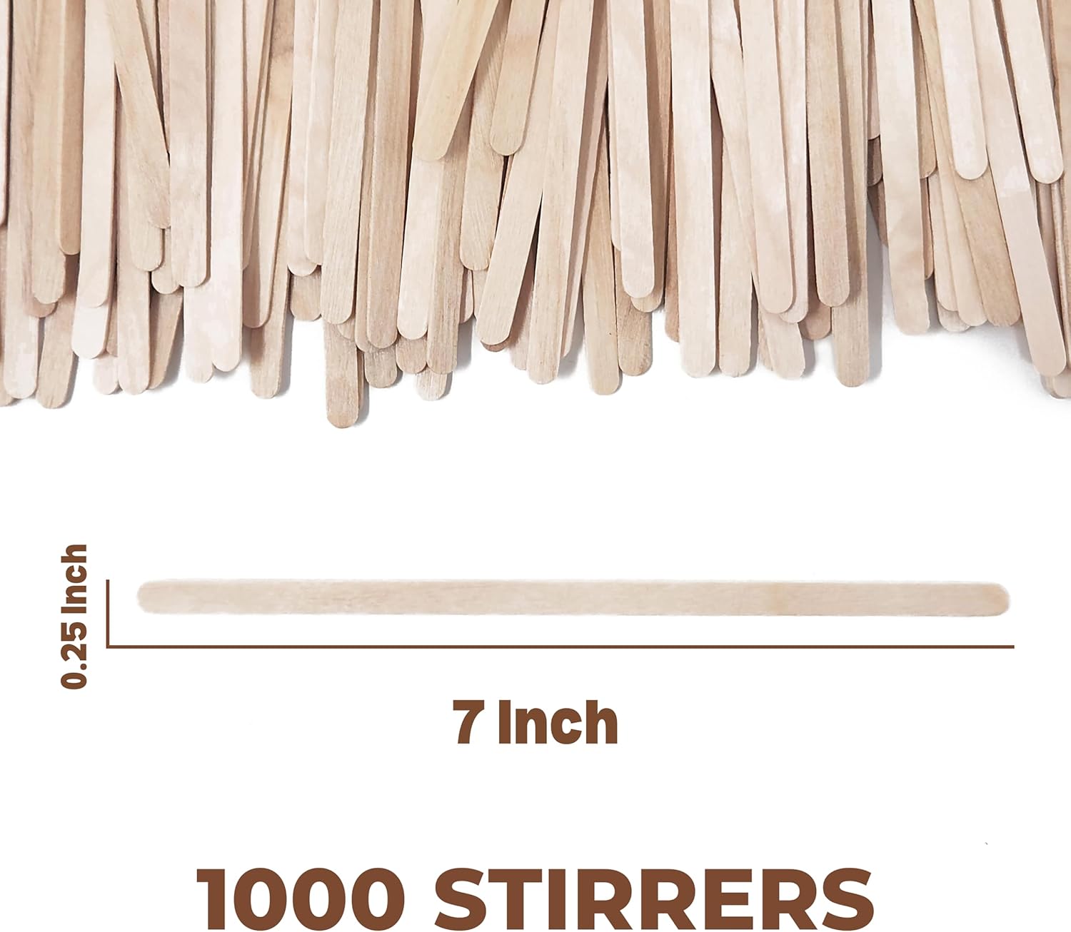Detalle de Makerstep Birch Wood Coffee Stirrers, 7 Inch, 1000 Pack