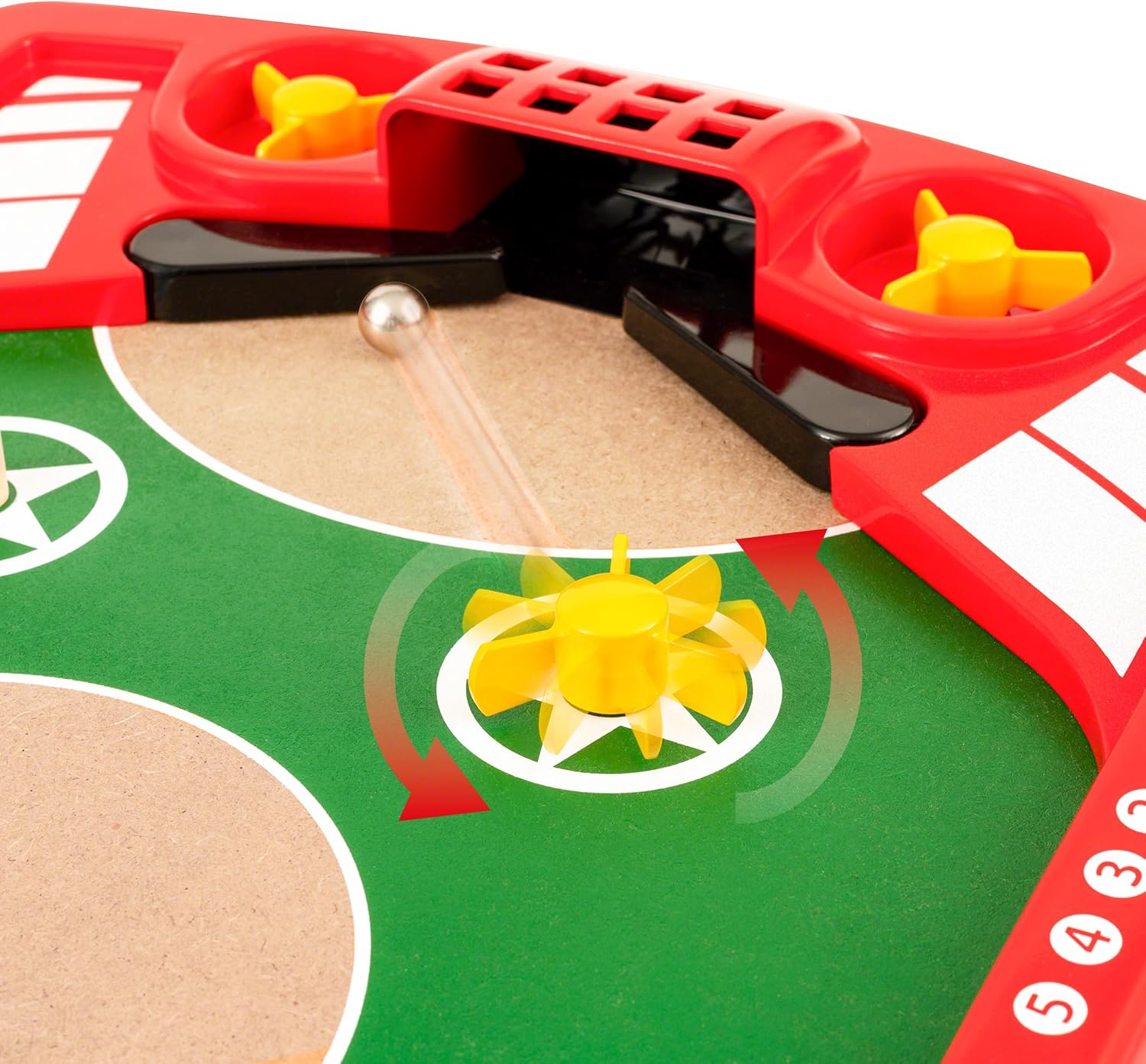 Detalle de BRIO 34019 Tischfußball-Flipper – Holzspielzeug für Kinder ab 6 Jahren