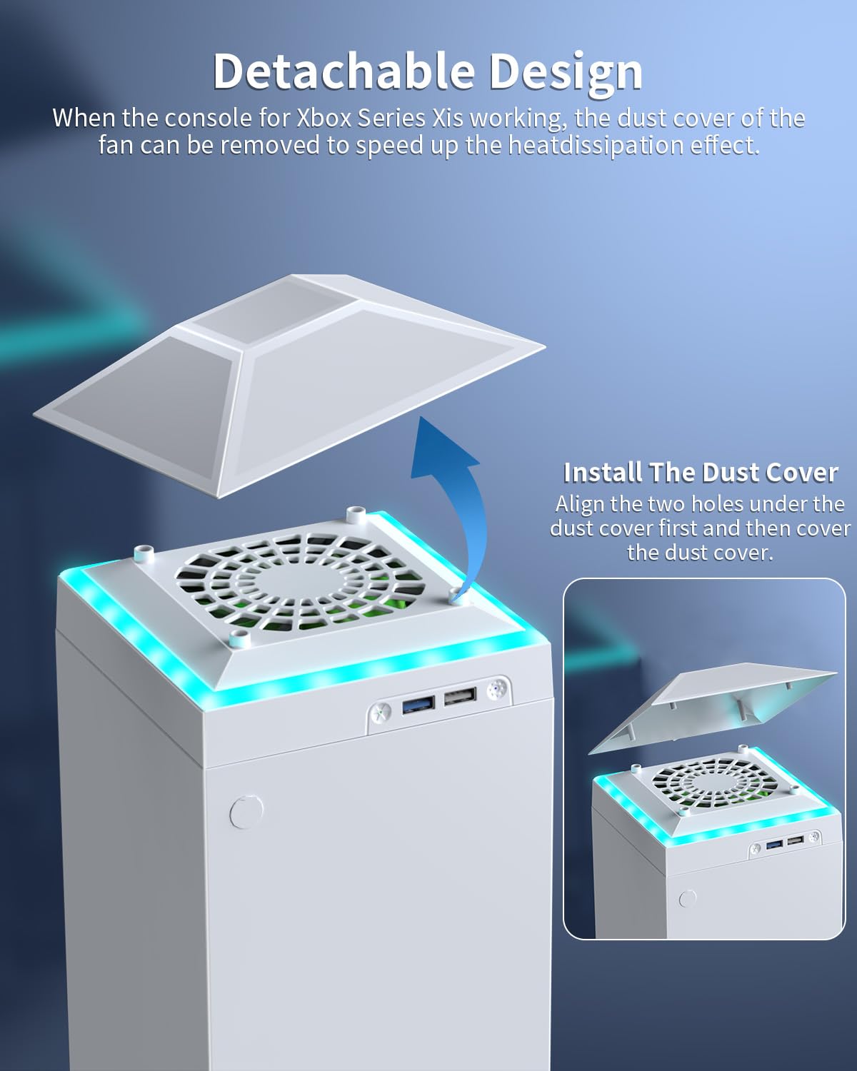 Detalle 2 de Xbox Series X Cooling Fan with 3-Speed, 2 USB Ports