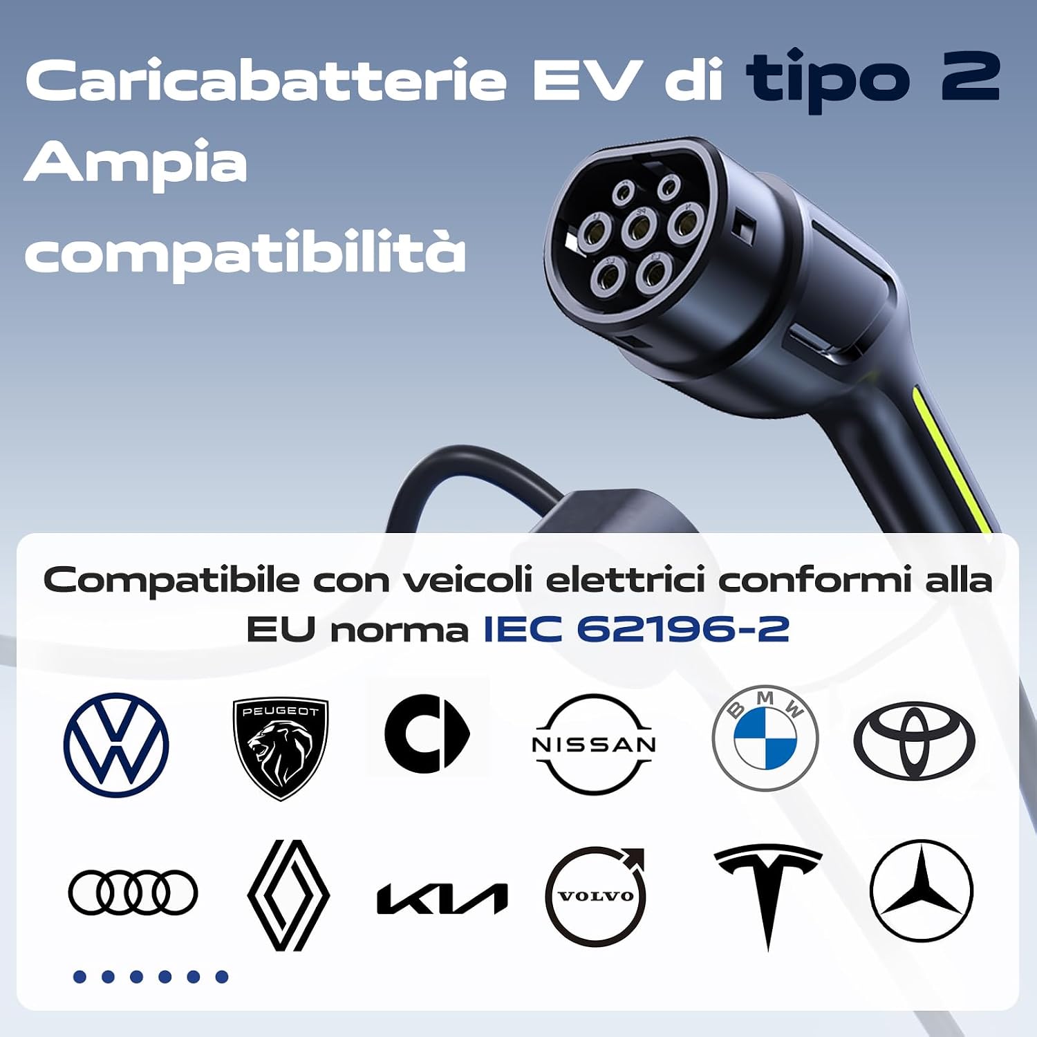 Thumbnail 6 de Colonnina Ricarica Auto Elettrica 3.6KW Tipo 2 Schuko
