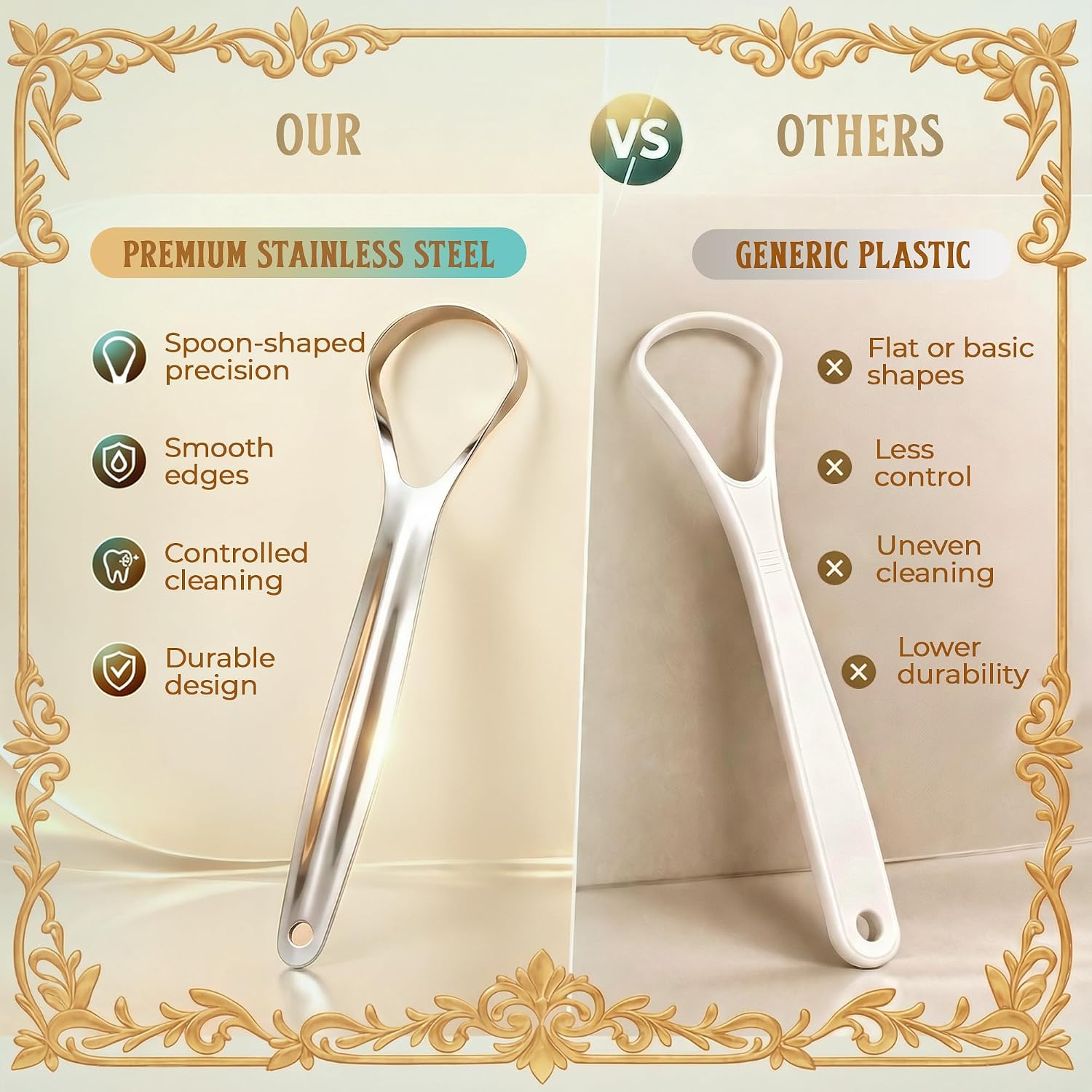 Detalle 2 de MasterMedi Tongue Scraper for Adults (SPTC-1) with Case
