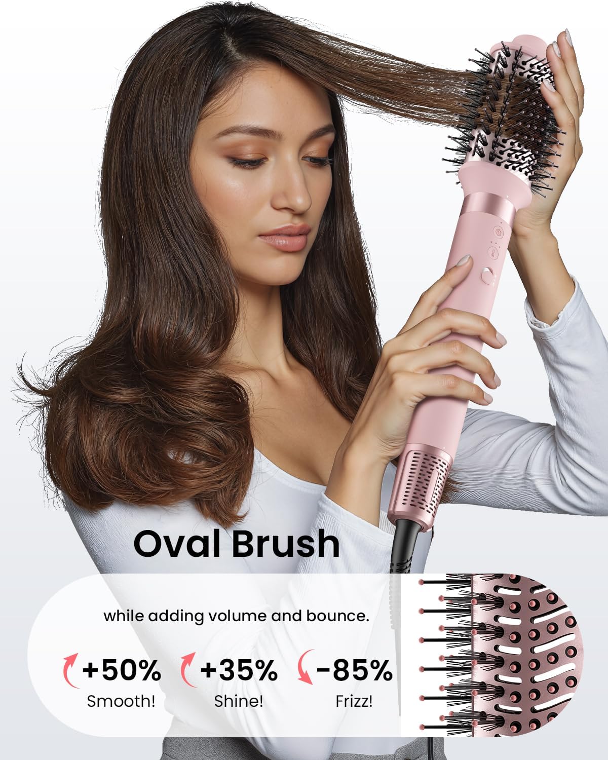 Detalle de MESCOMB 6-in-1 Air Styler: All-in-One Hair Drying, Curling and Straightening System