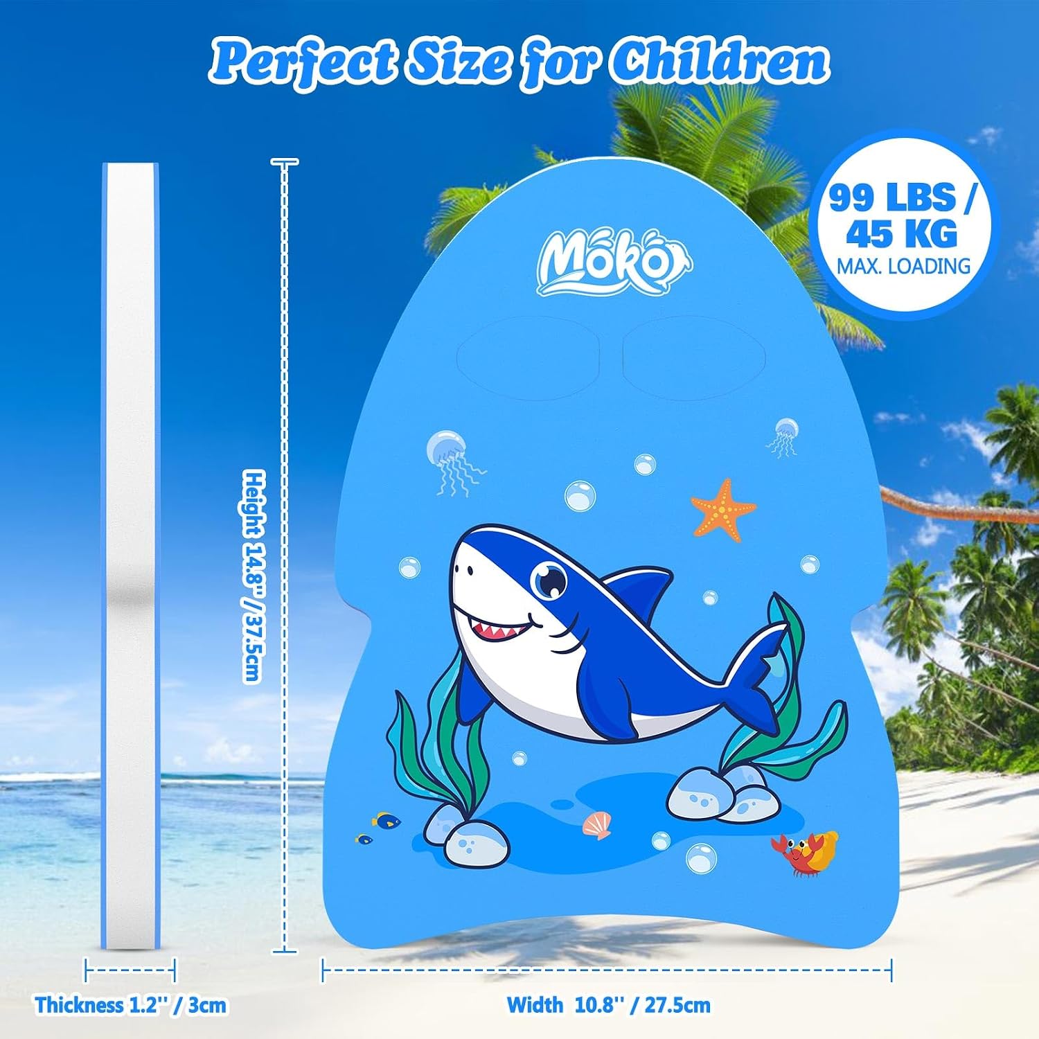 Detalle de MoKo Swimming Kickboard for Kids and Adults: Jellyfish-Shaped Training Aid