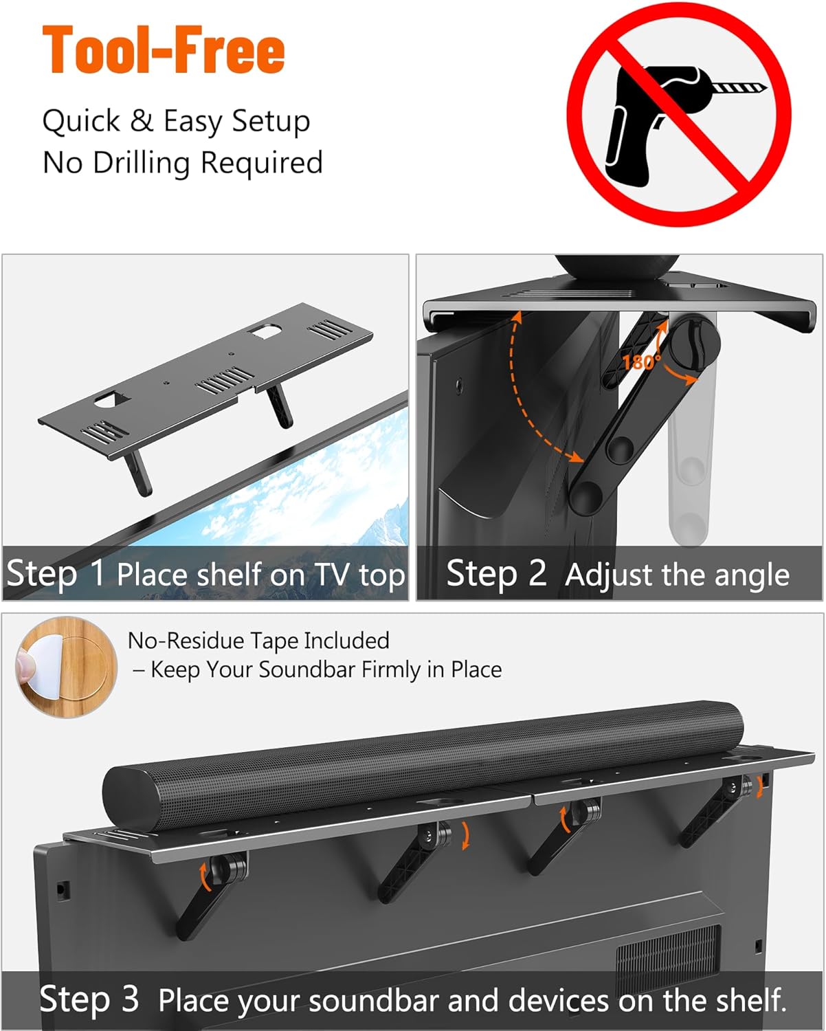 Thumbnail 2 de CUISIBOT Soundbar Mount 15 lbs