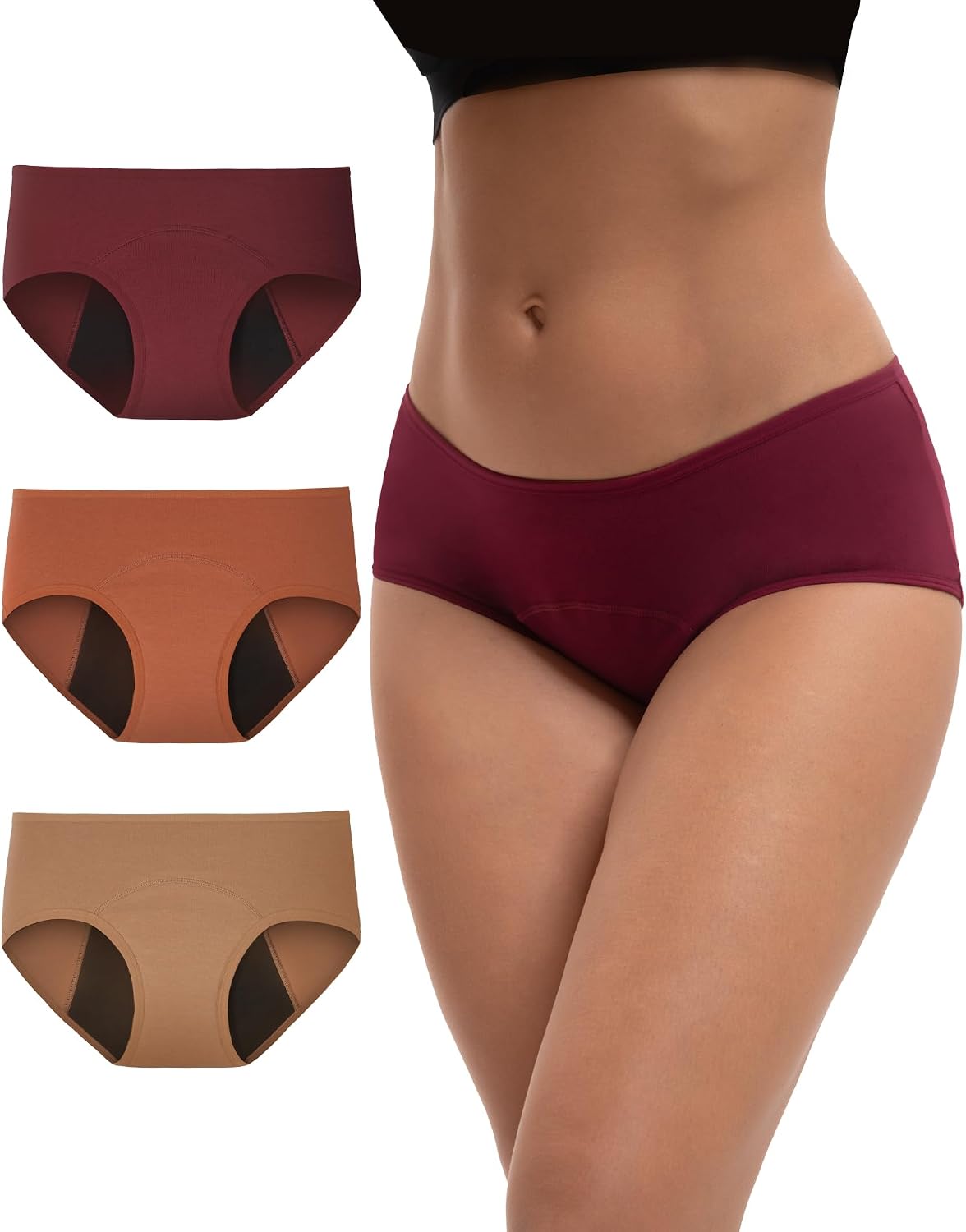 Thumbnail 6 de INNERSY Period Pants for Women Heavy Flow – Pack of 3 Leak-Proof Hipster Underwear