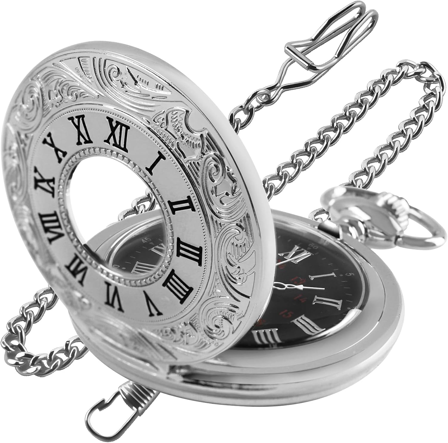 Thumbnail 1 de Tiong Vintage Roman Number Quartz Pocket Watch