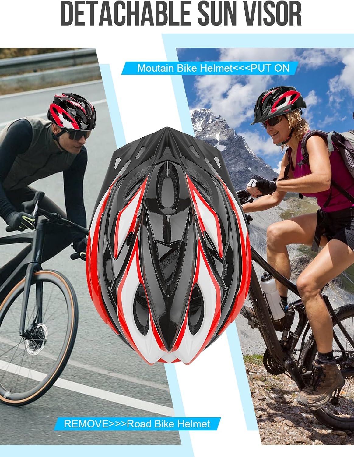 Thumbnail 6 de Cycle helmet with LED light 58-62cm