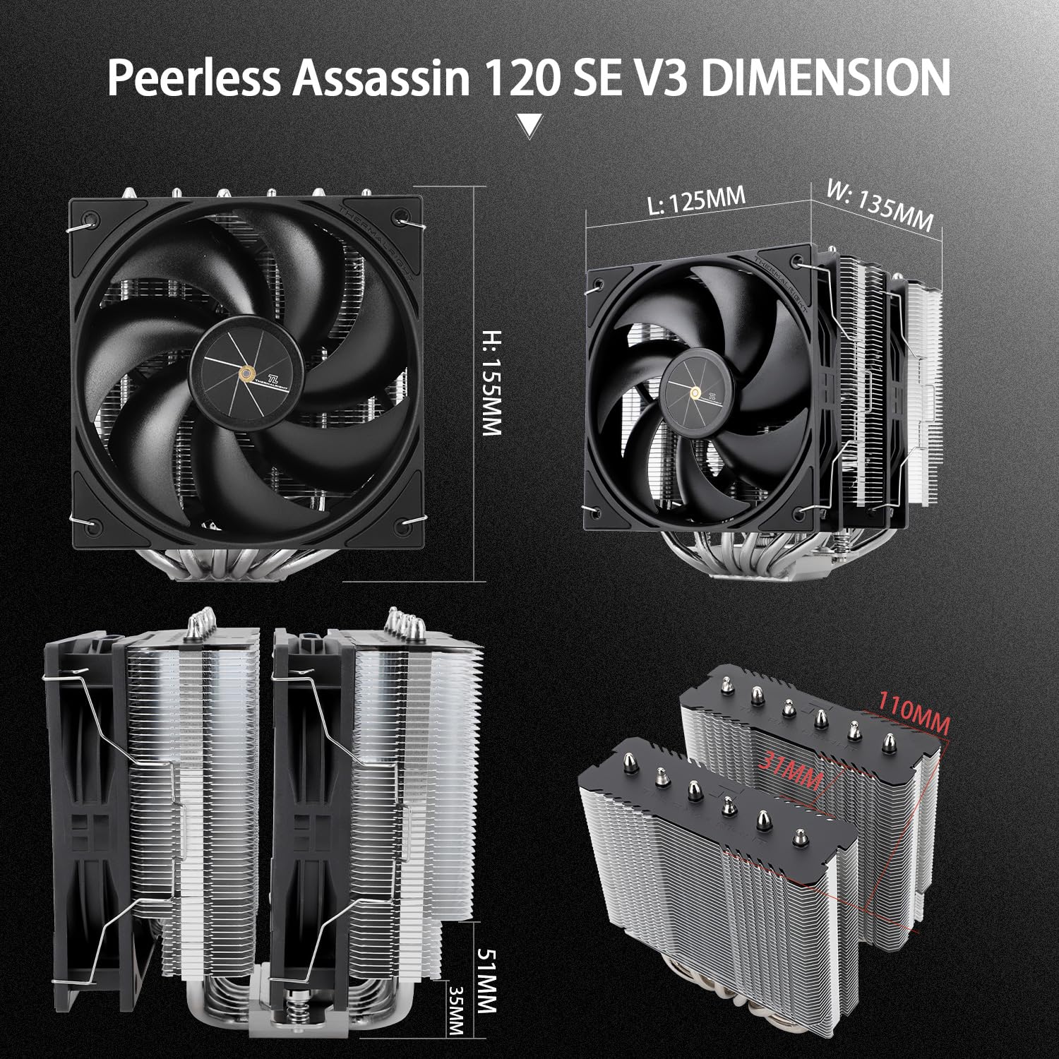 Thumbnail 4 de Thermalright Peerless Assassin 120 SE V3 CPU Air Cooler review: solid dual-tower cooling for AM4/AM5 and Intel LGA sockets