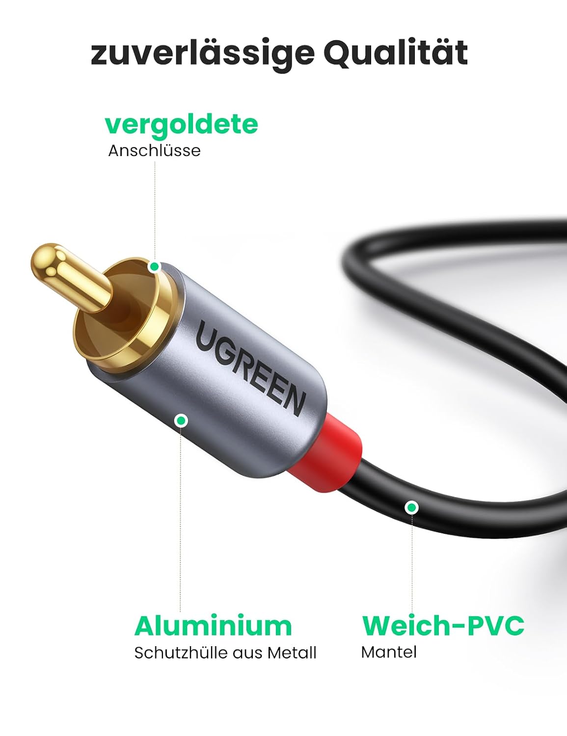 Detalle 2 de UGREEN USB C auf Cinch 1,5 m