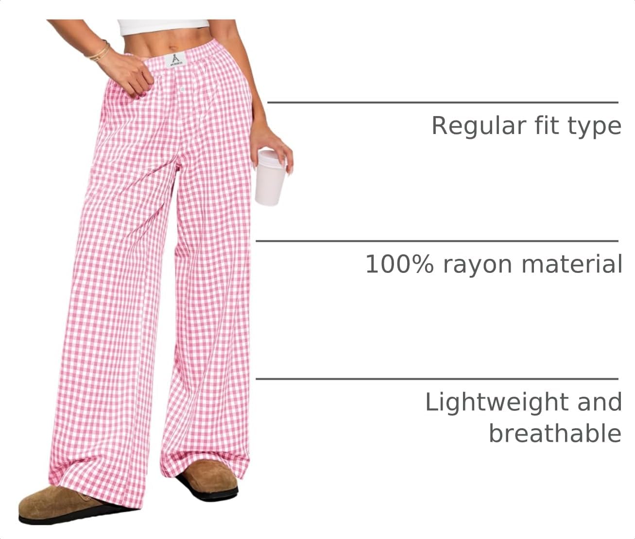 Thumbnail 3 de ANRABESS 2026 Striped Gingham Pants