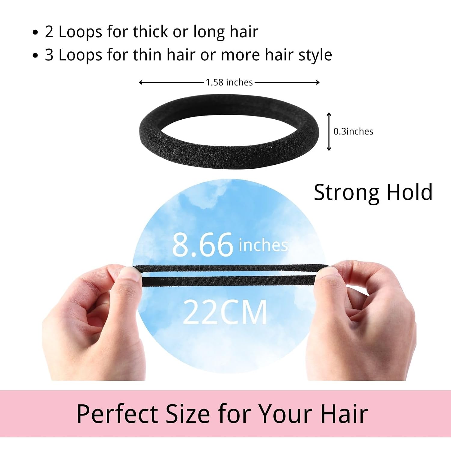 Detalle 2 de LuSeren 120PCS Hair Ties ⚙