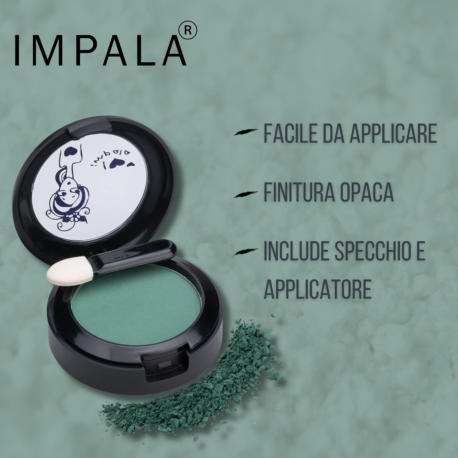 Thumbnail 2 de Impala Ombretto Opaco Verde Bosco Nº53 🎨