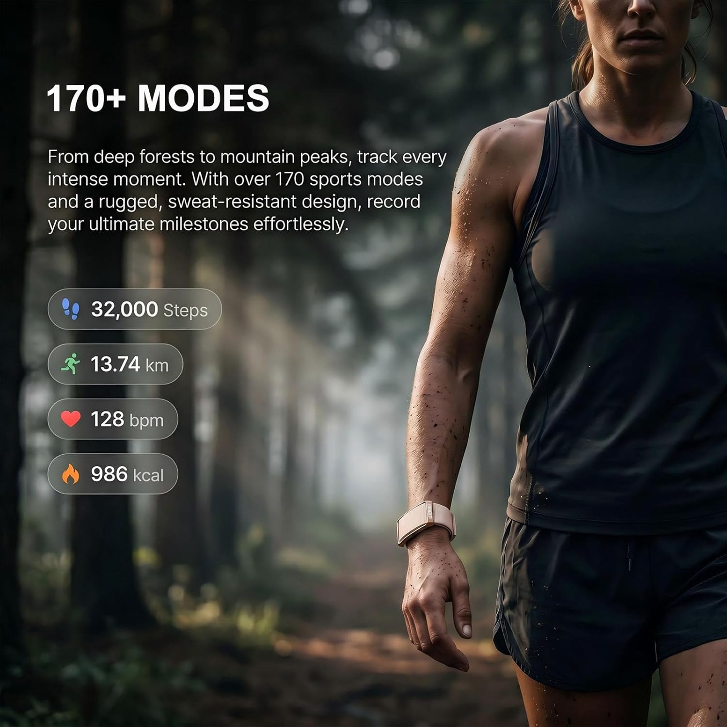 Thumbnail 2 de EGQINR Smart Bracelet for Women: Ultra-Thin Fitness Tracker with 20–30 Day Battery