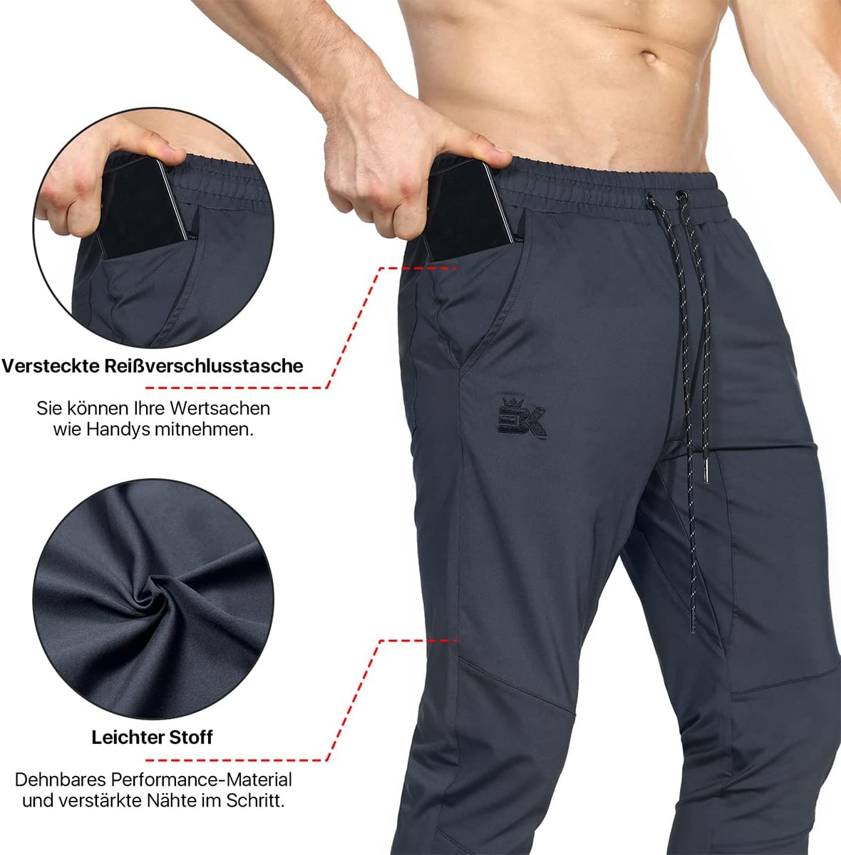 Detalle de Brokig Leichte Jogginghose Herren Slim Fit S
