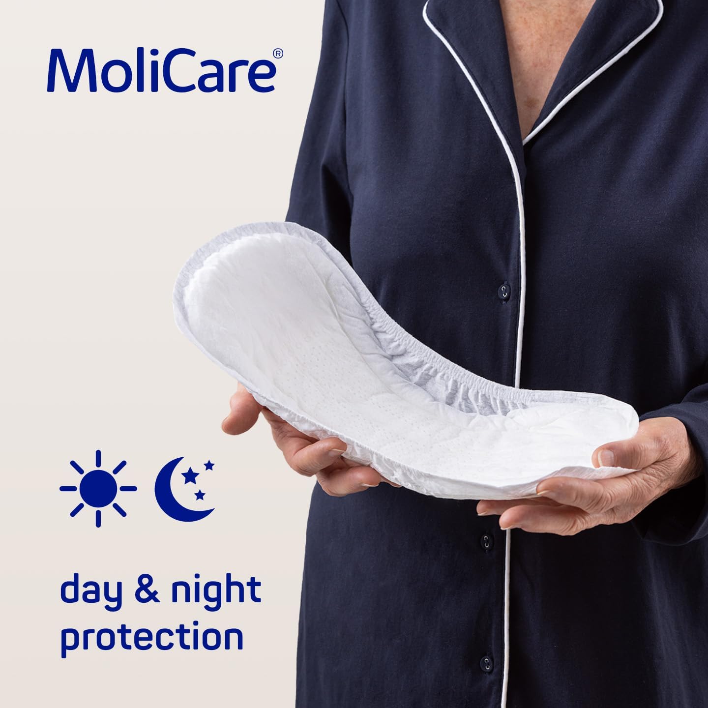 Detalle de MoliCare lady Pad 5 kropli – bardzo długie wkładki nocne, 40 cm, 168 szt.