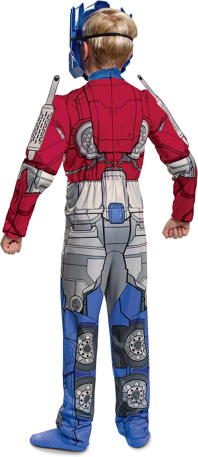 Detalle de Disguise Optimus Prime Muscle Costume for Kids, Padded Jumpsuit and Mask, Medium