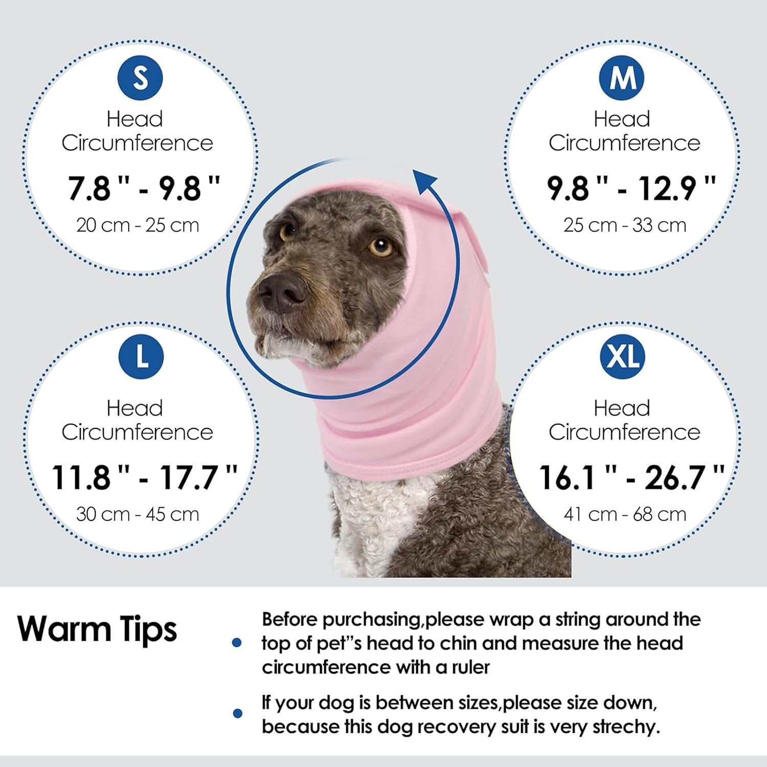 Thumbnail 2 de Dog calming noise hoodie for pets, Ear wraps